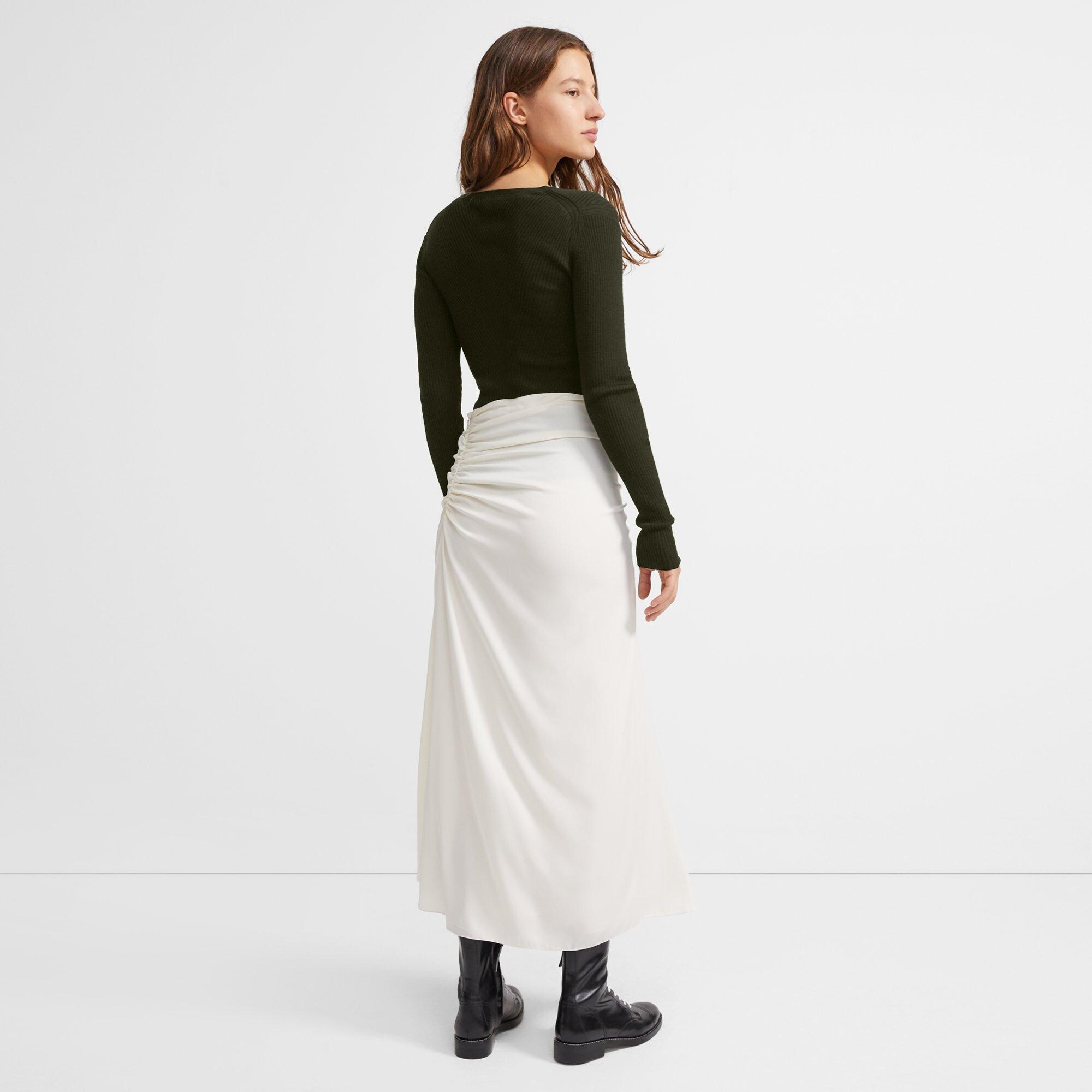 Crewneck Sweater in Ribbed Wool