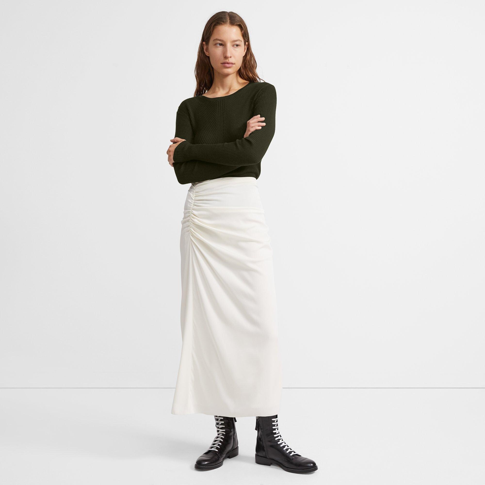 Crewneck Sweater in Ribbed Wool