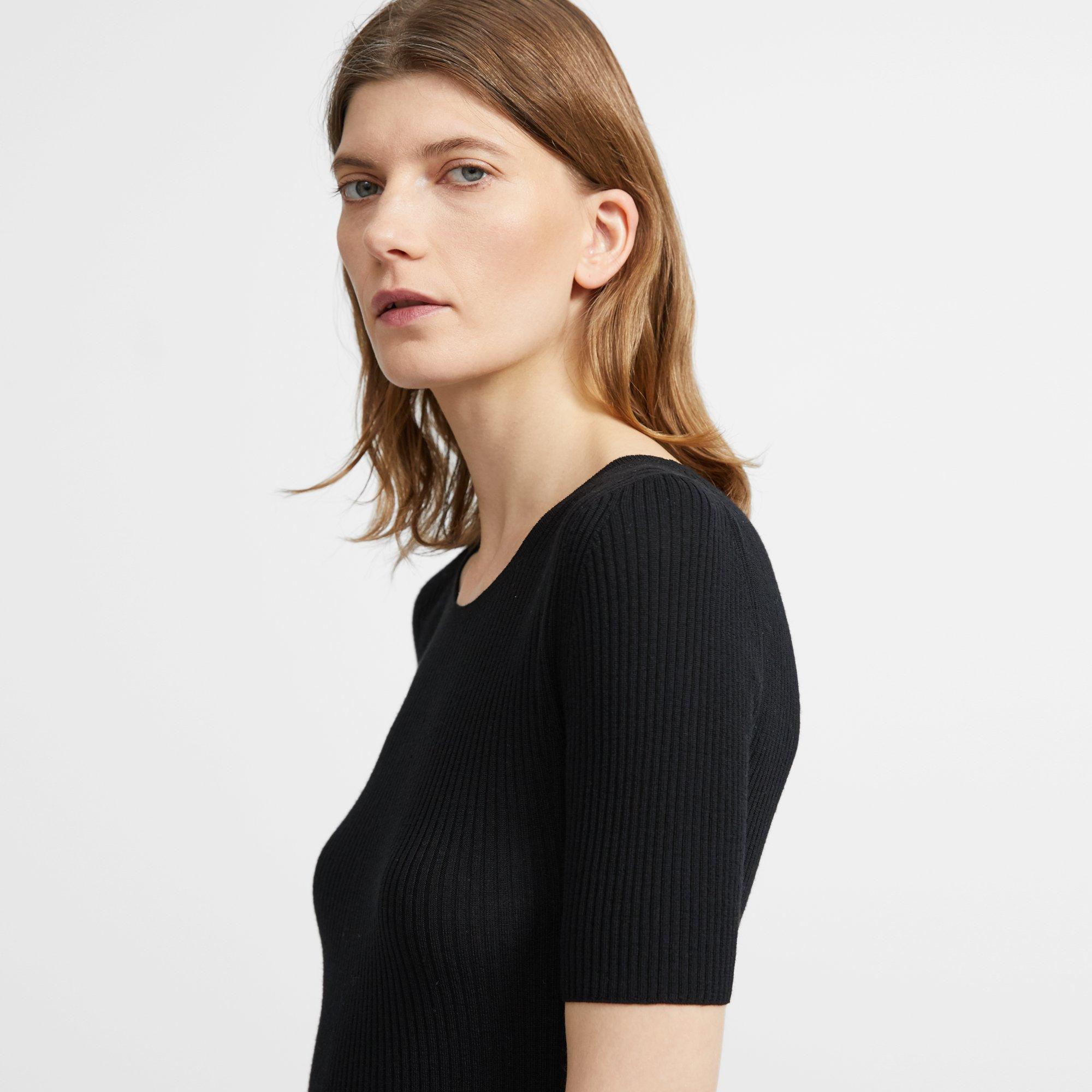 Moving Rib Tee in Regal Wool