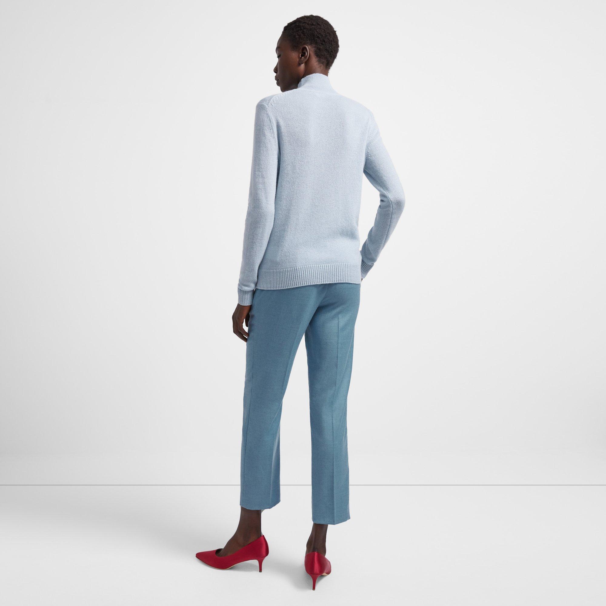 Basic Turtleneck Sweater in Feather Cashmere