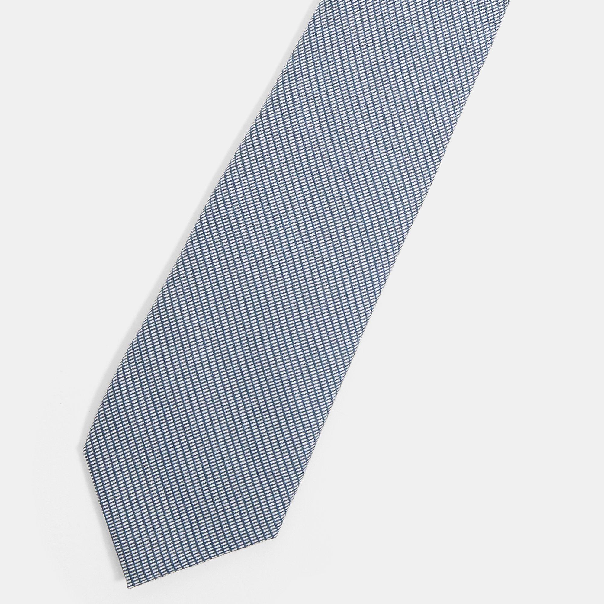 Silk-Cotton Stripe Tie