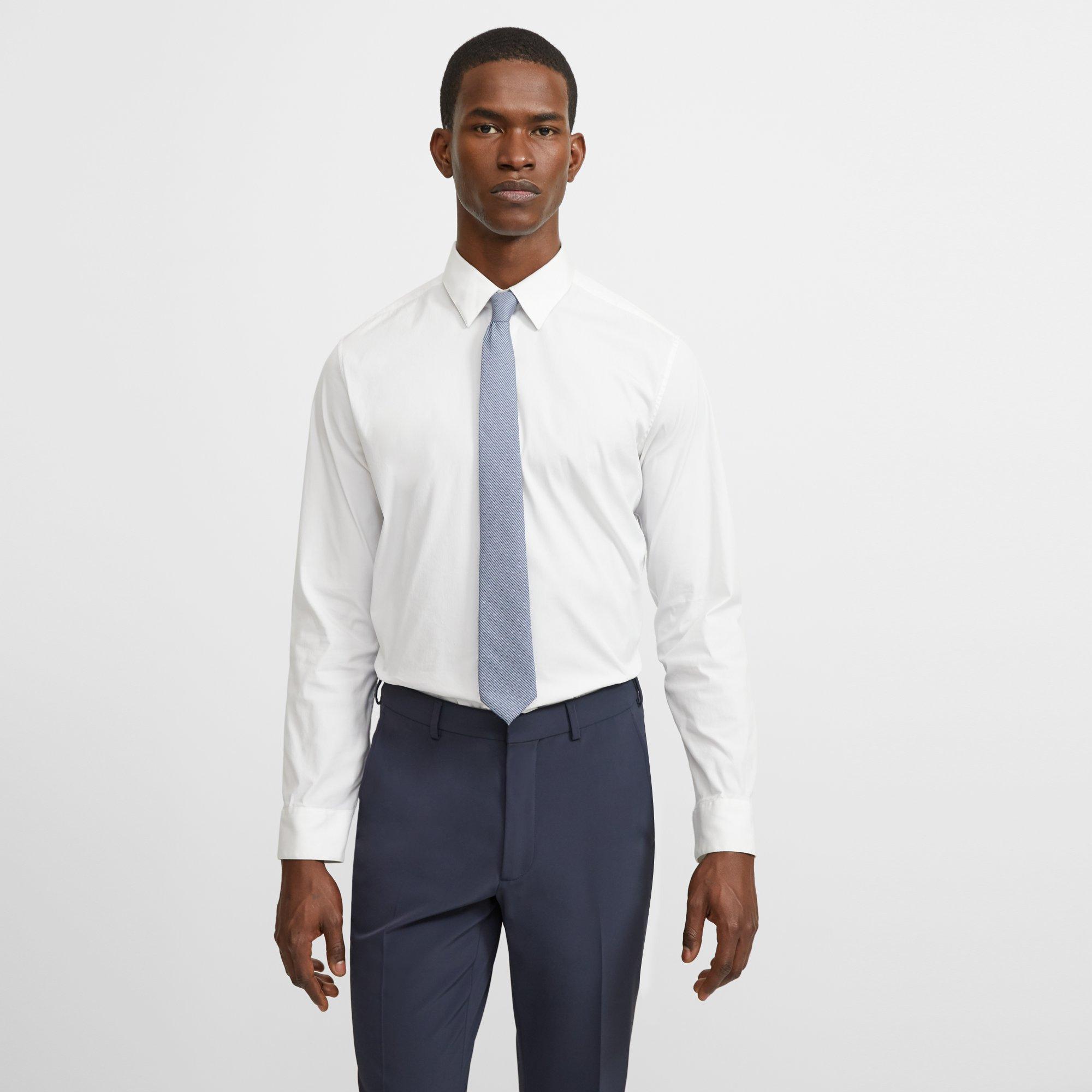 Silk-Cotton Stripe Tie