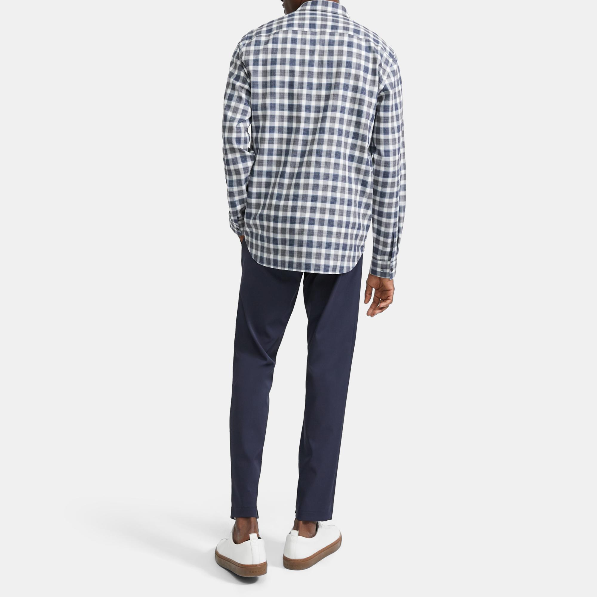 Standard-Fit Shirt in Check Cotton