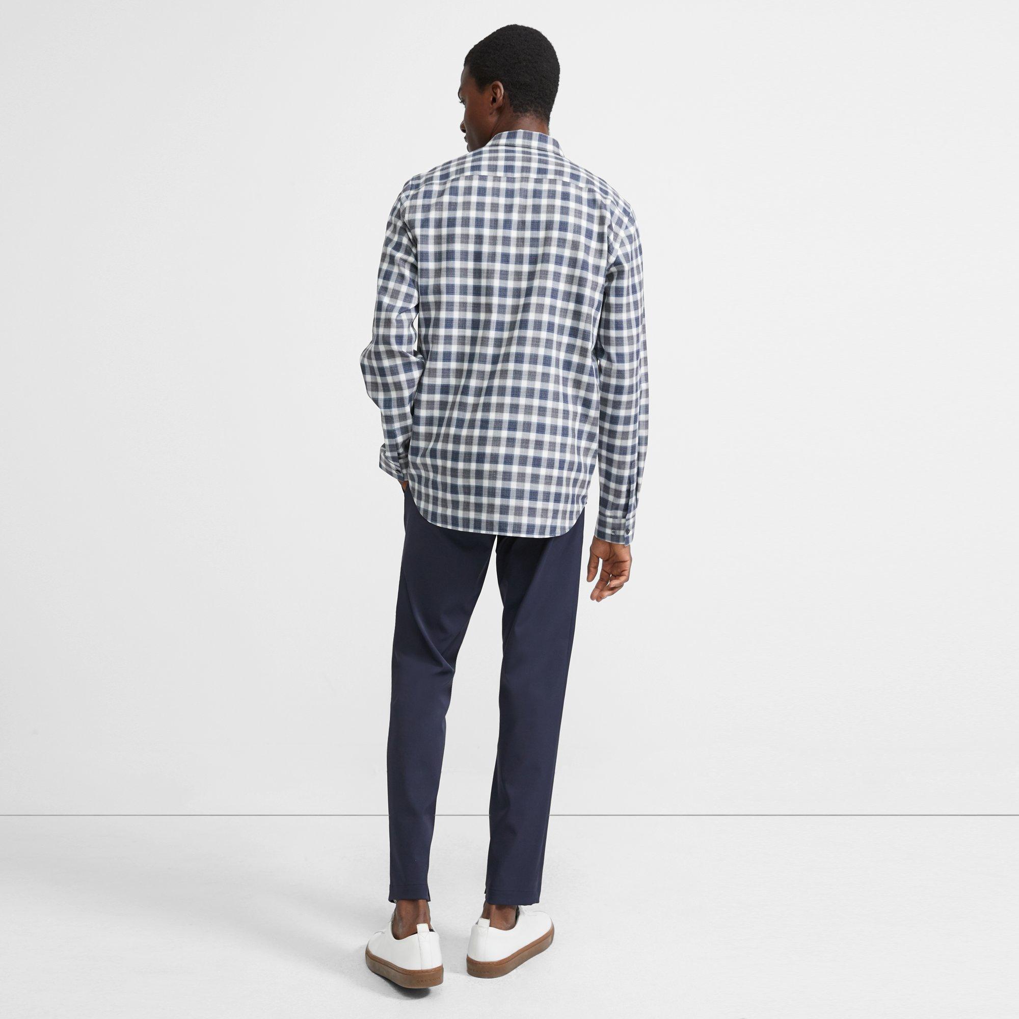 Standard-Fit Shirt in Check Cotton