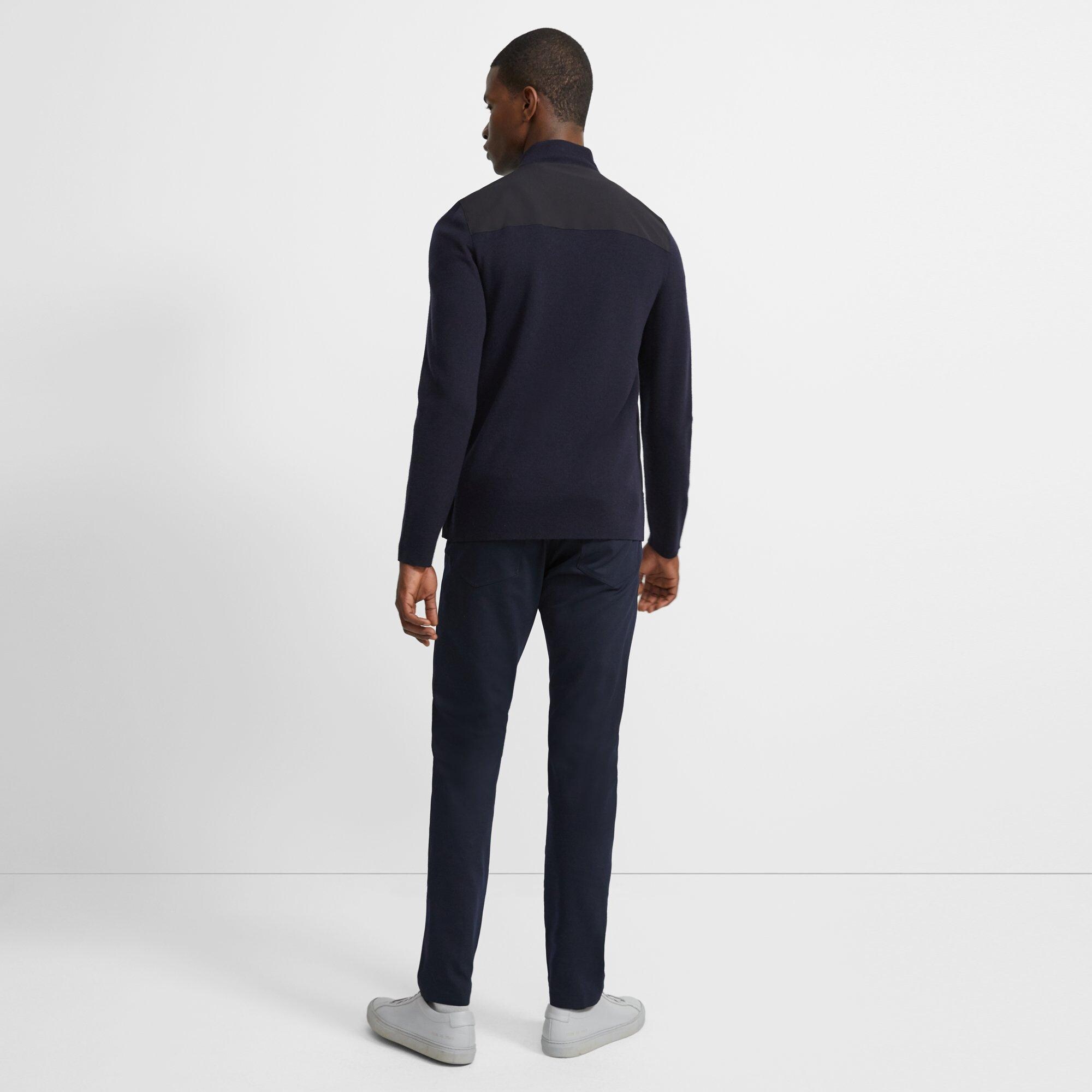 某メーカー Theory Official Site | Merino Wool Combo Knit Zip-Up カットソー(半袖+袖なし)