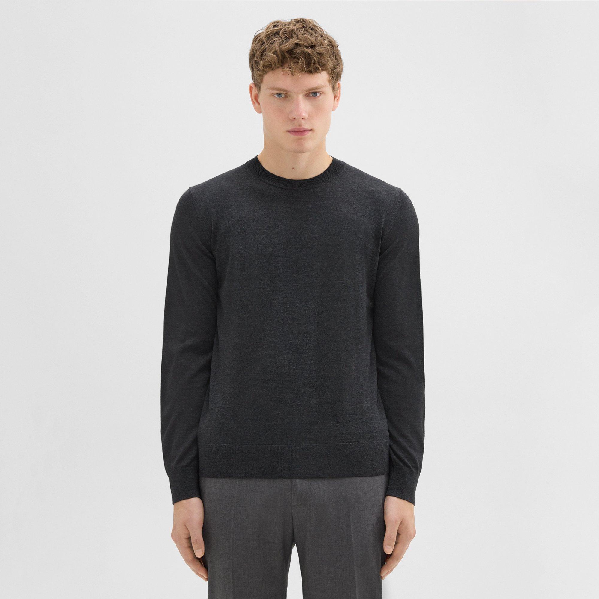 띠어리 Theory Crewneck Sweater in Regal Wool,NEW PESTLE MELANGE