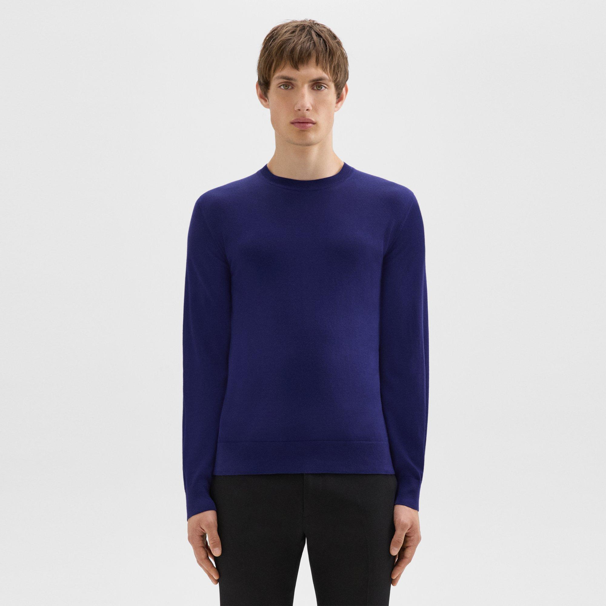 띠어리 Theory Crewneck Sweater in Regal Wool,OCEAN