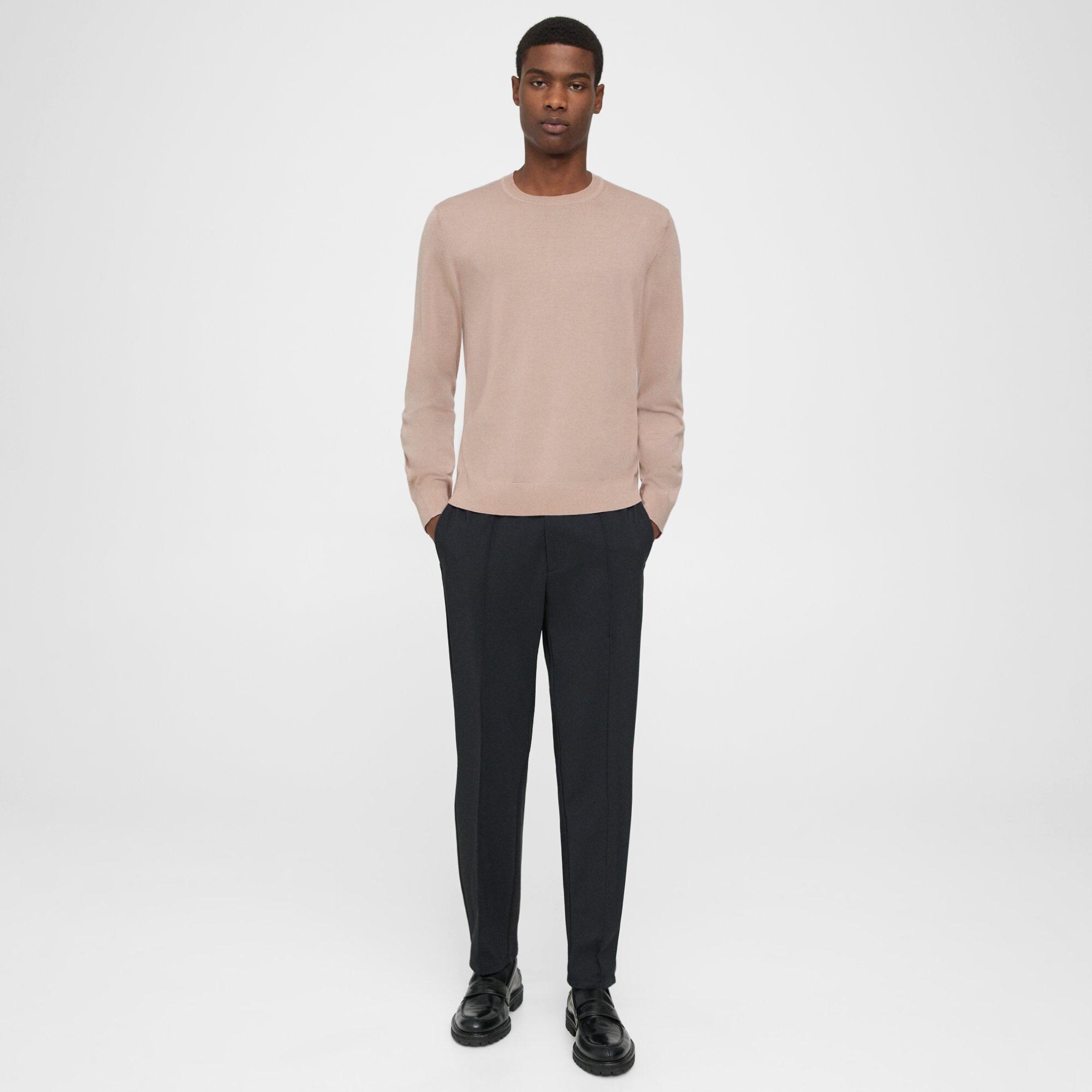 Purple Merino Wool Crewneck Sweater | Theory Outlet