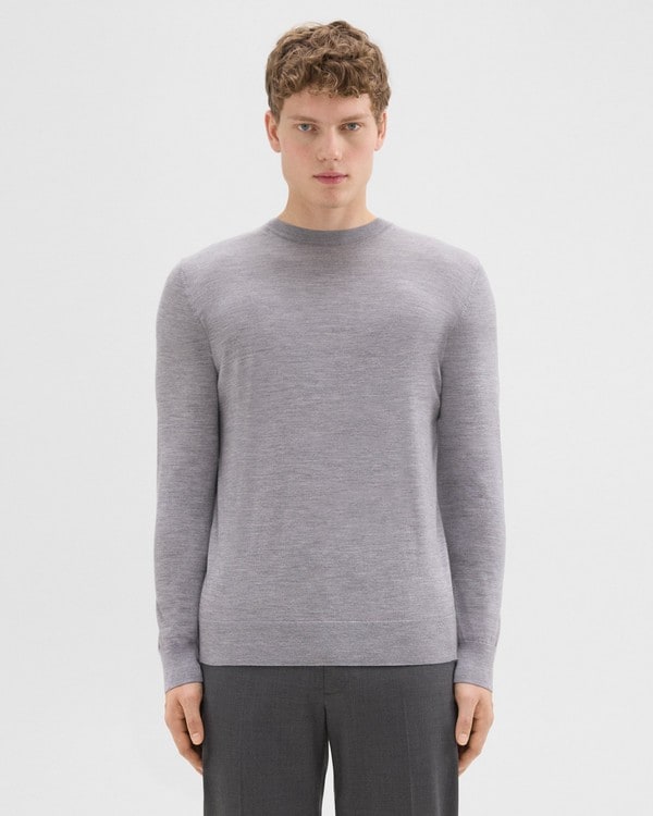 띠어리 Theory Crewneck Sweater in Regal Wool,COOL HEATHER GREY