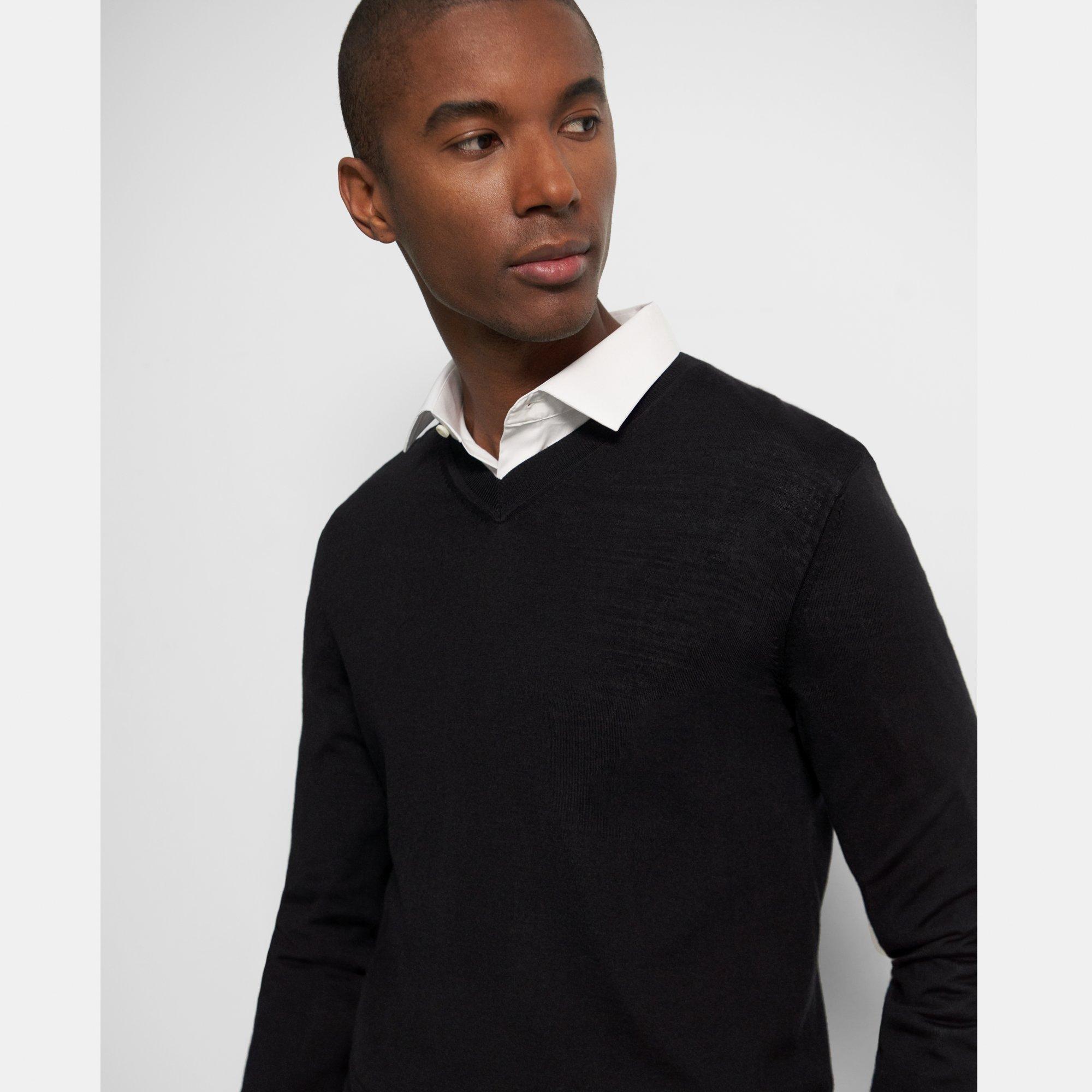 V-Neck Sweater in Regal Wool