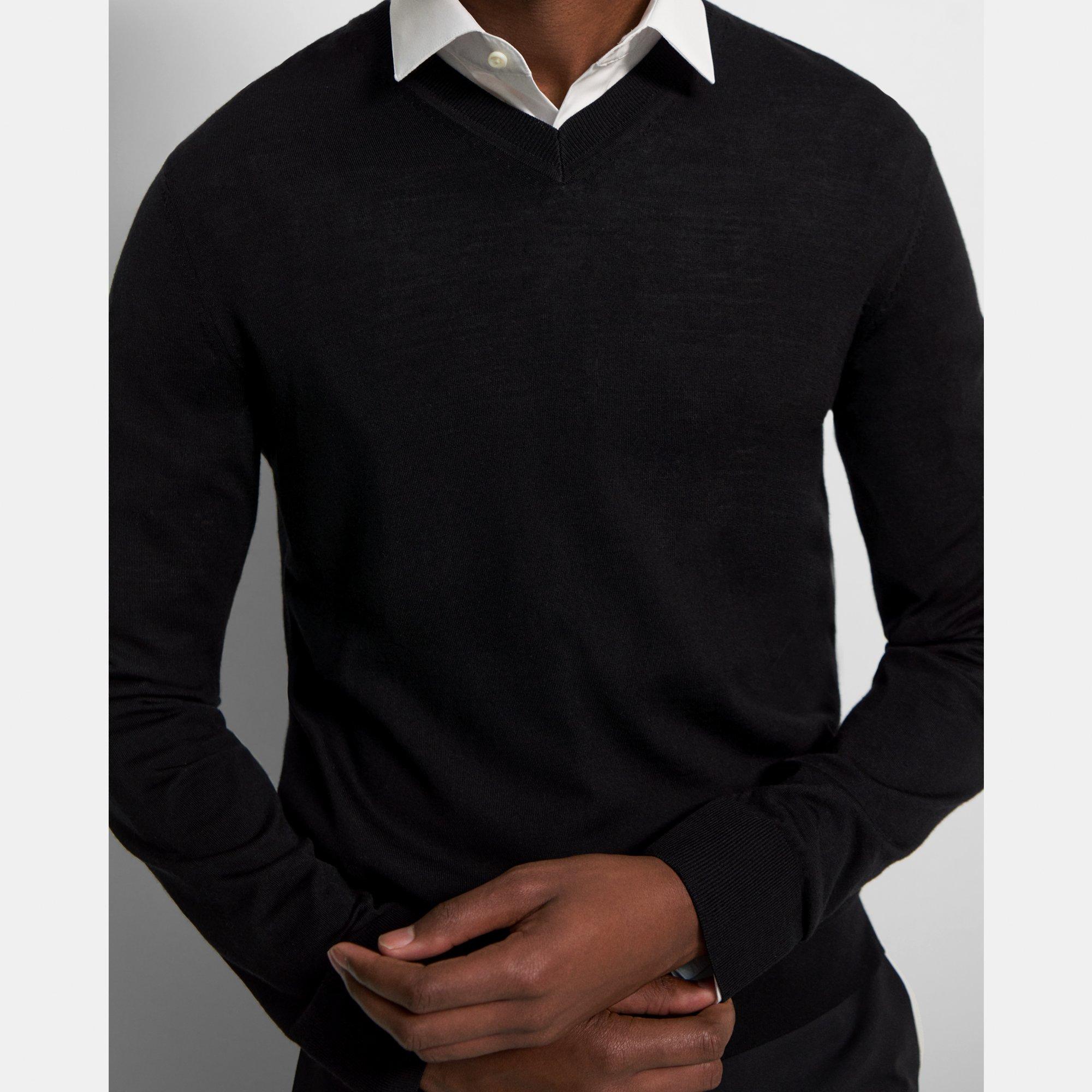 V-Neck Sweater in Regal Wool