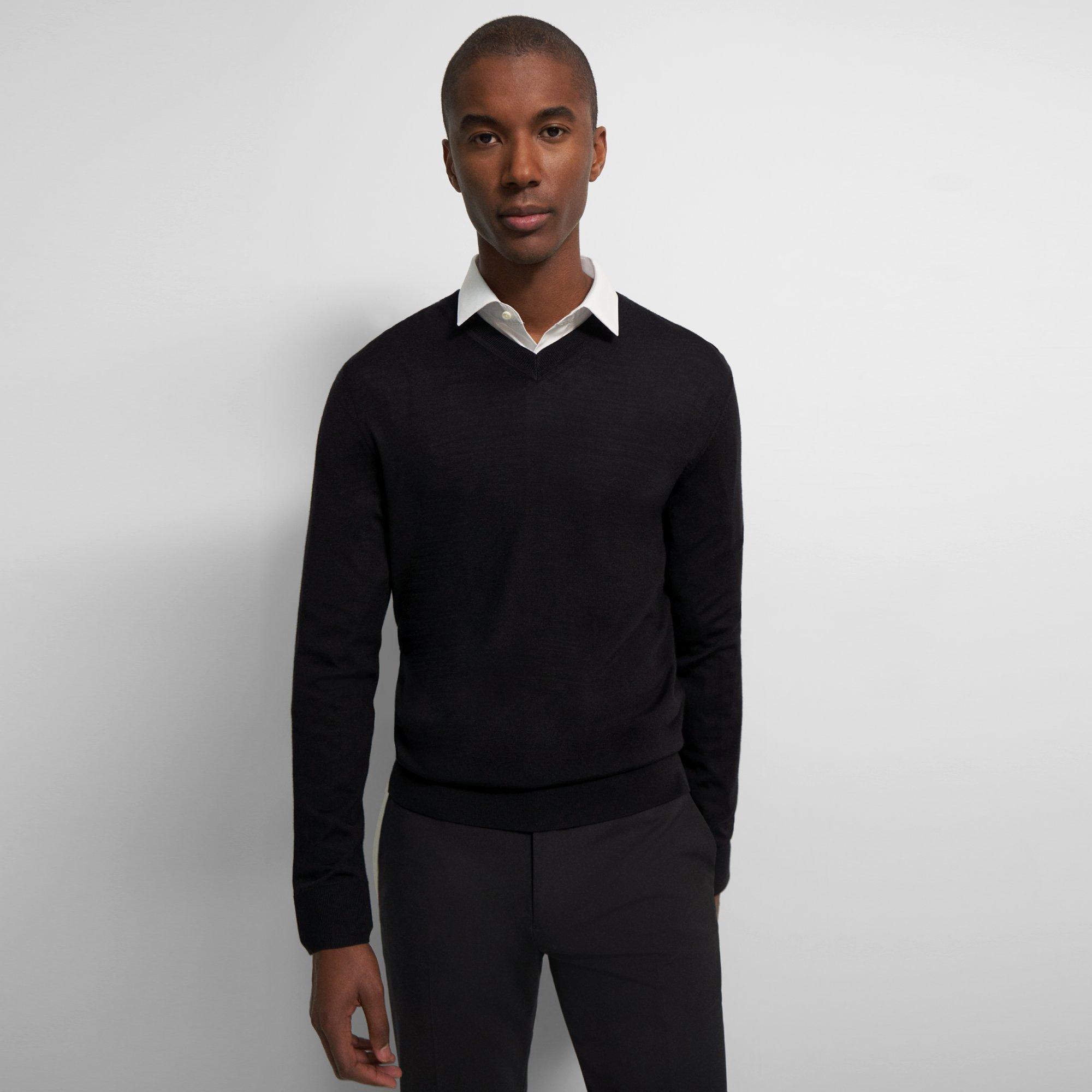 V-Neck Sweater in Regal Wool