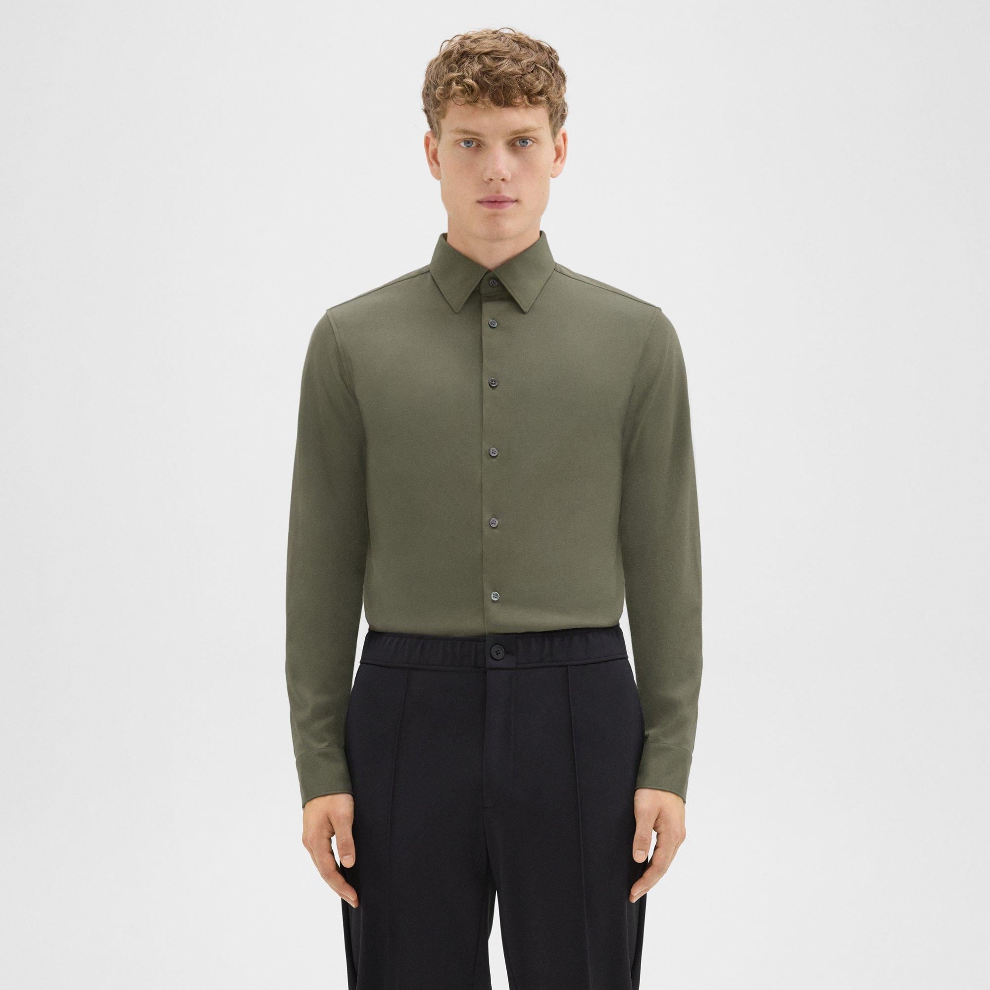 Theory Sylvain Shirt in Structure Knit