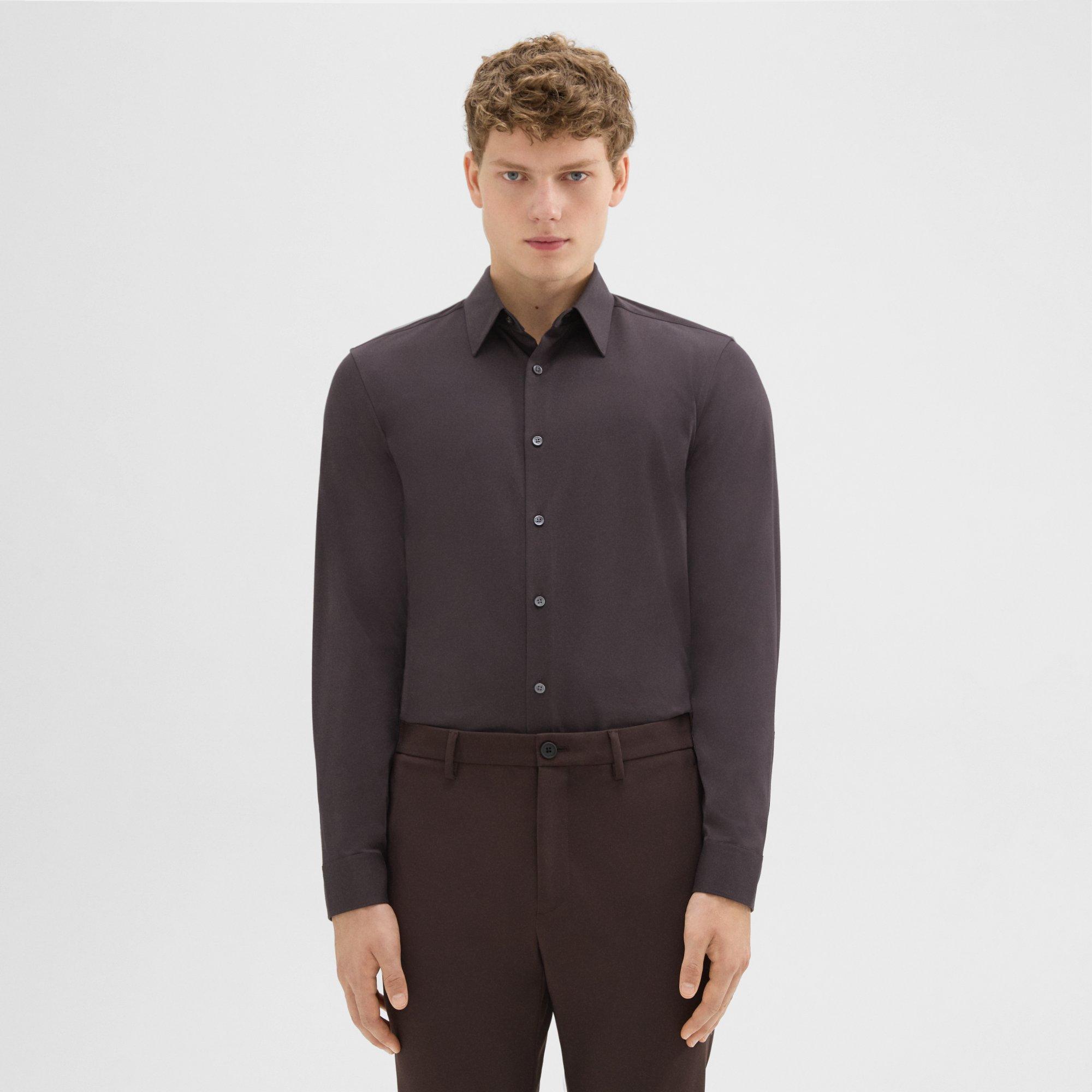 Theory Sylvain Shirt in Structure Knit