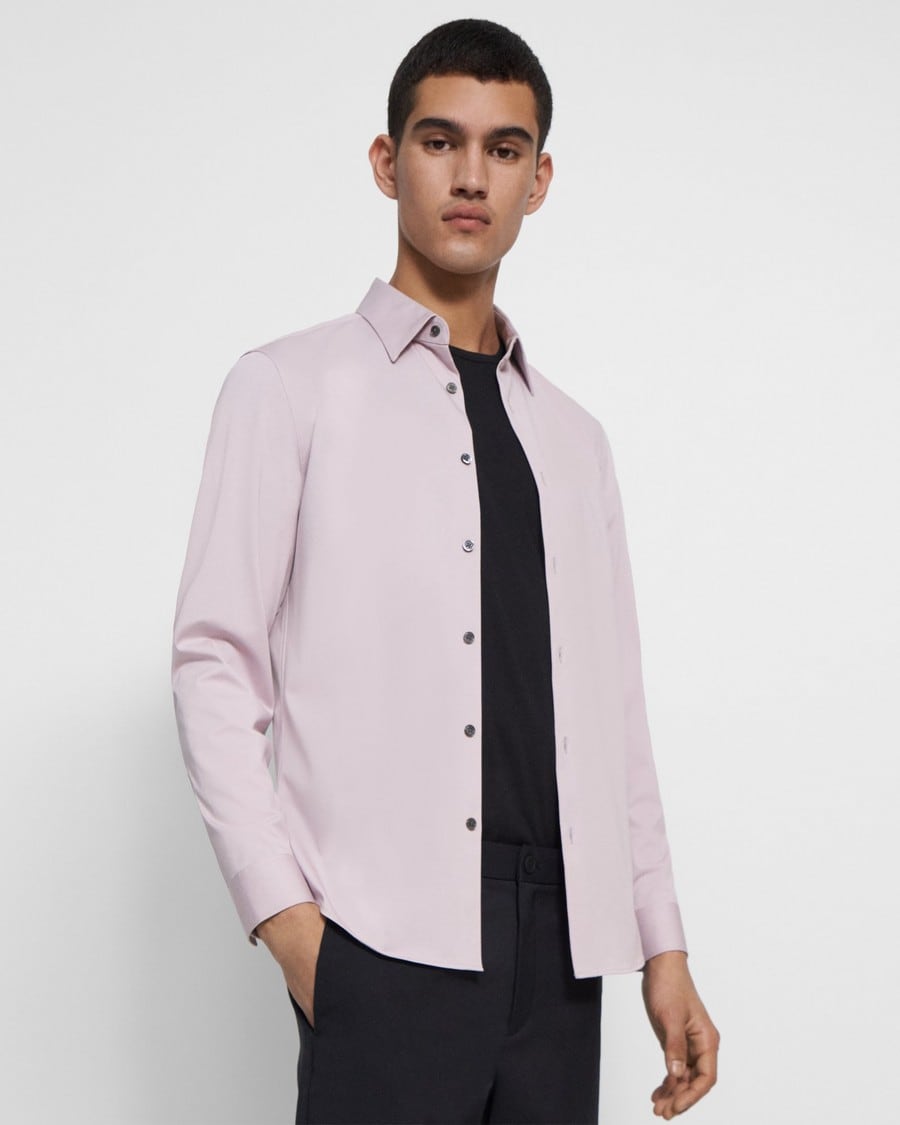 Tailored Shirt in Structured Knit