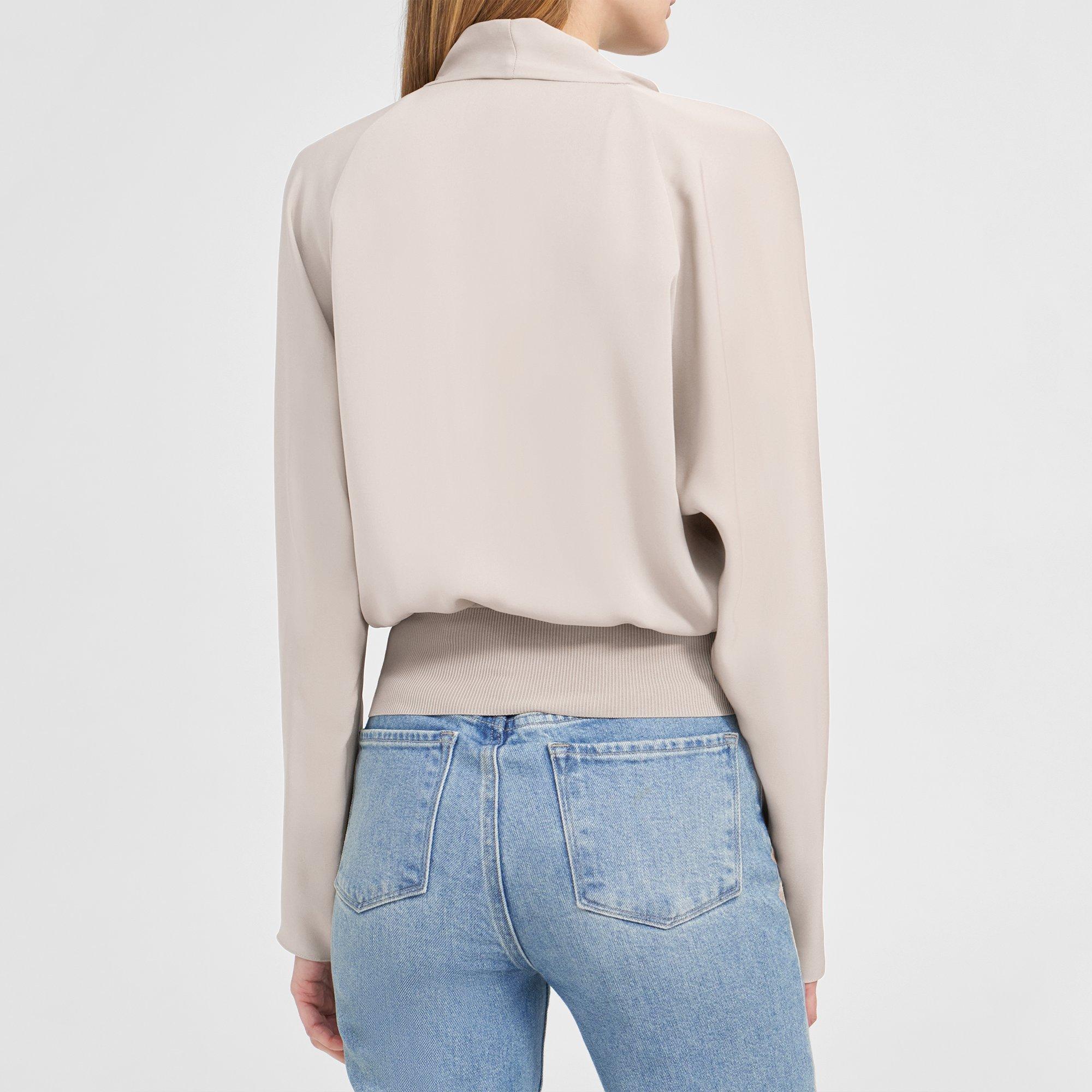 Long-Sleeve Top in Silk