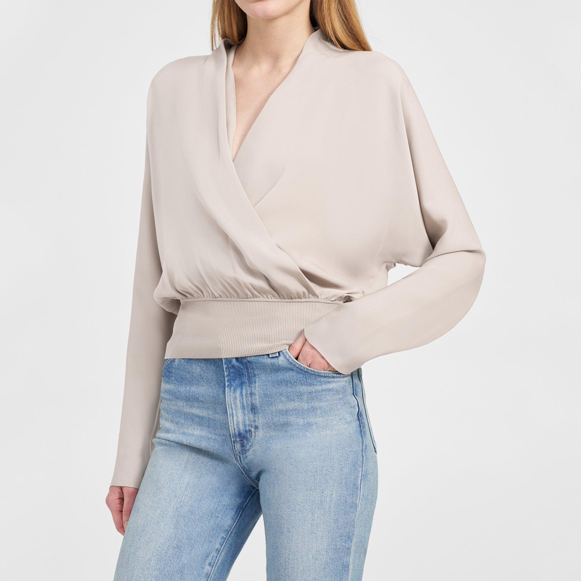 Long-Sleeve Top in Silk