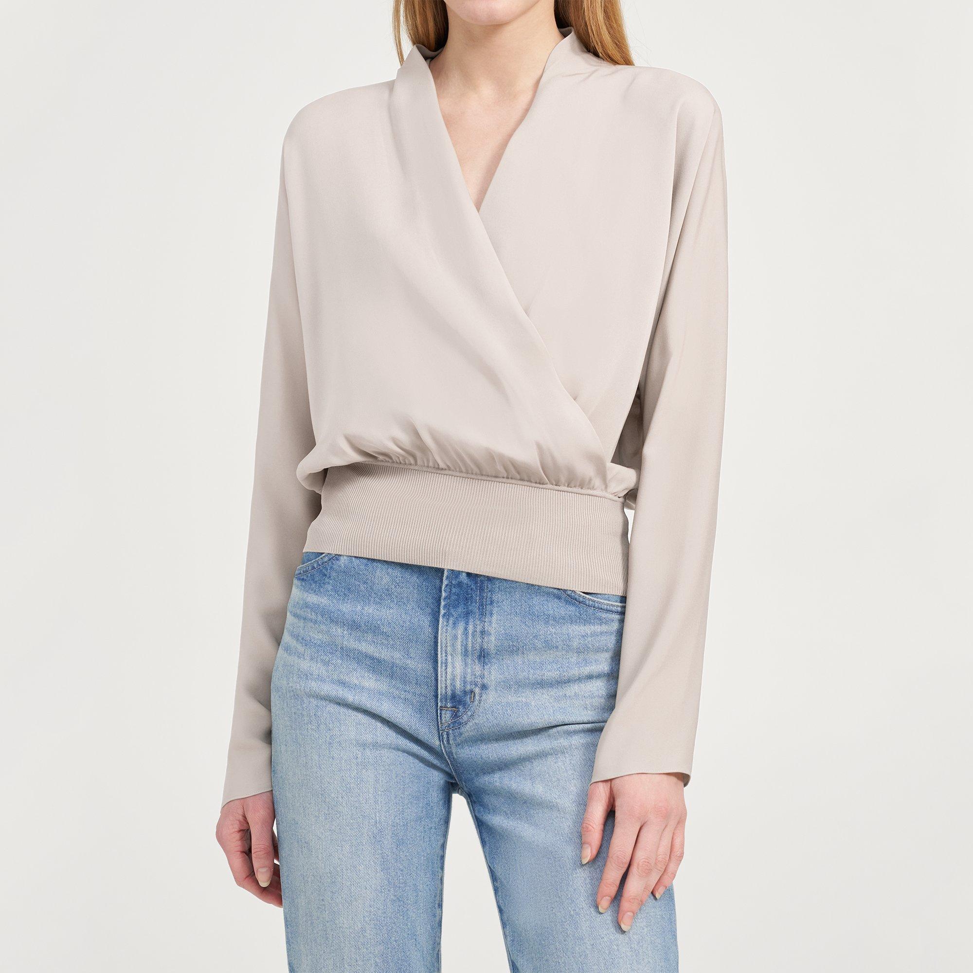 Long-Sleeve Top in Silk