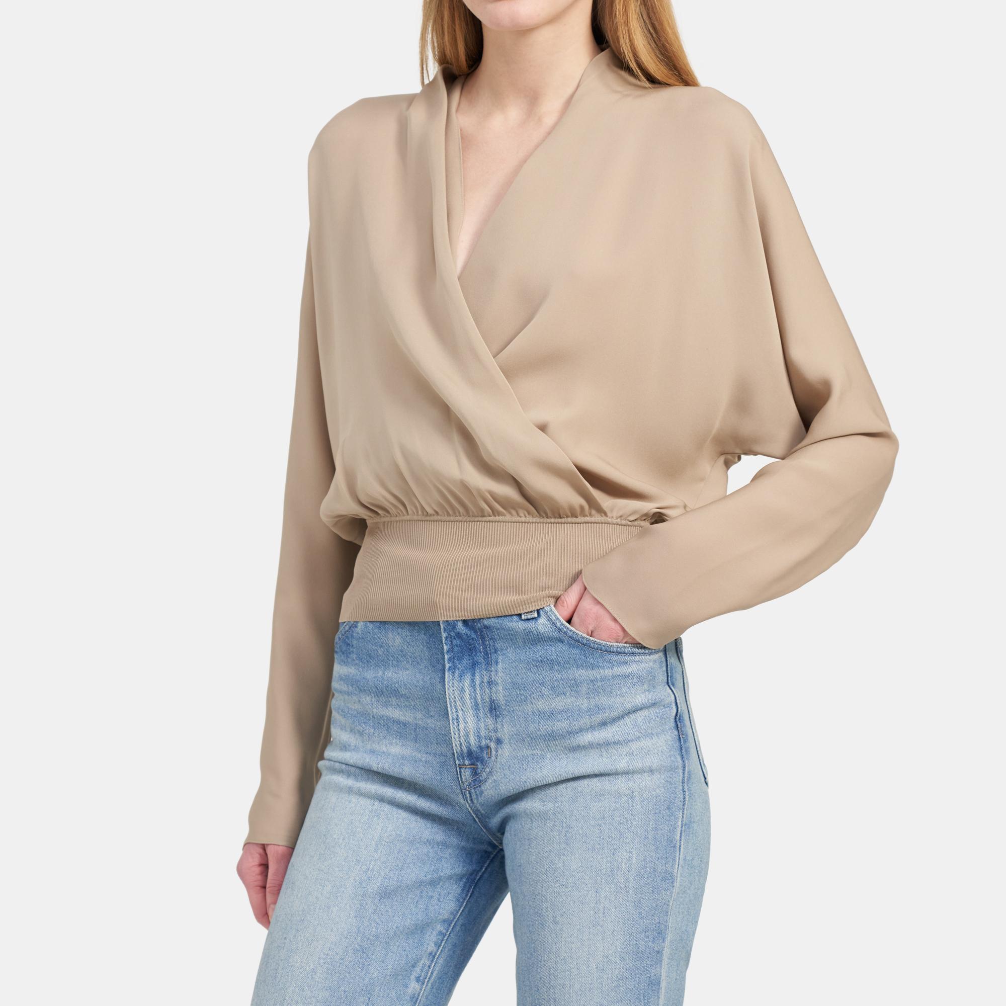 Silk Long-Sleeve Top | Theory