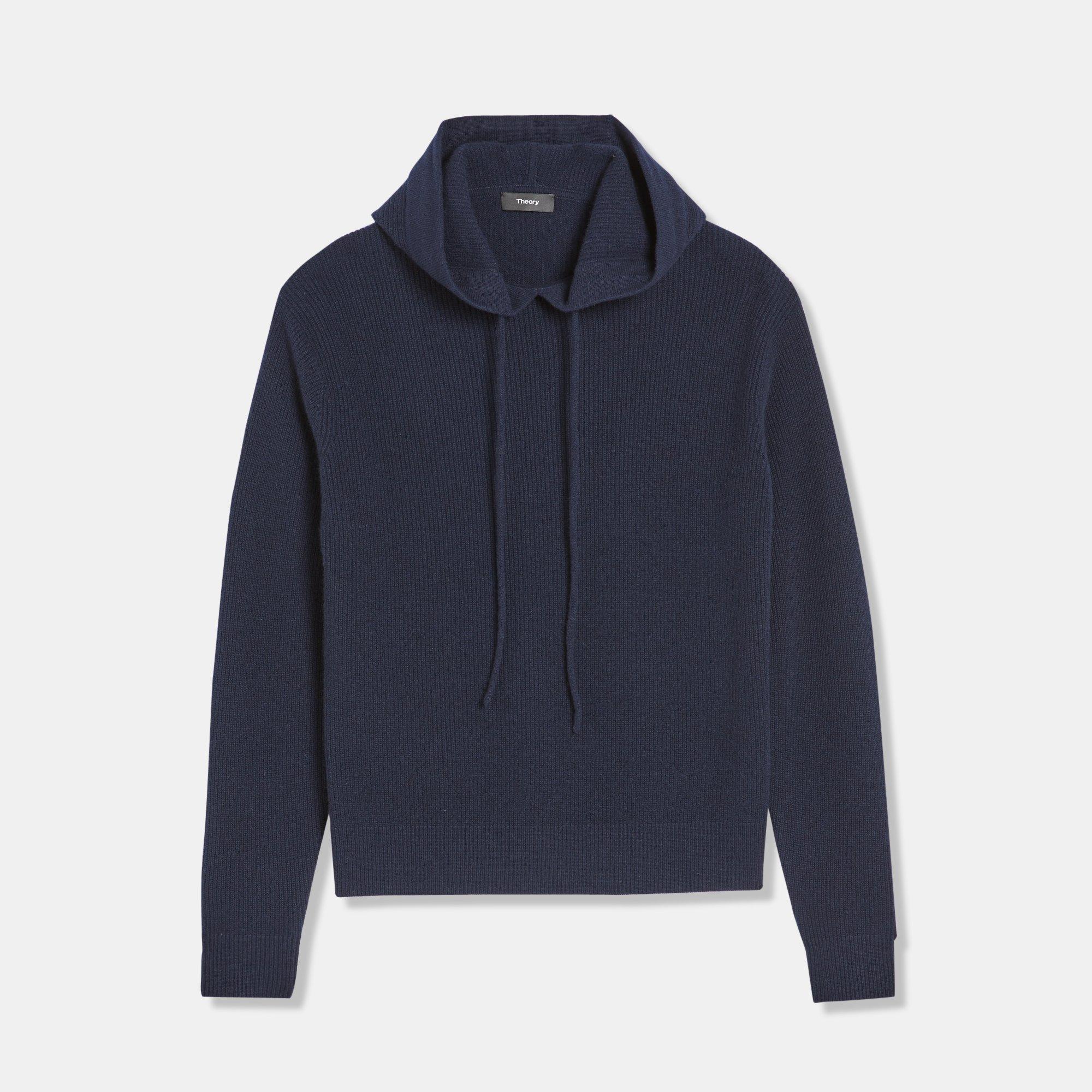 Hoodie in Ribbed Cashmere