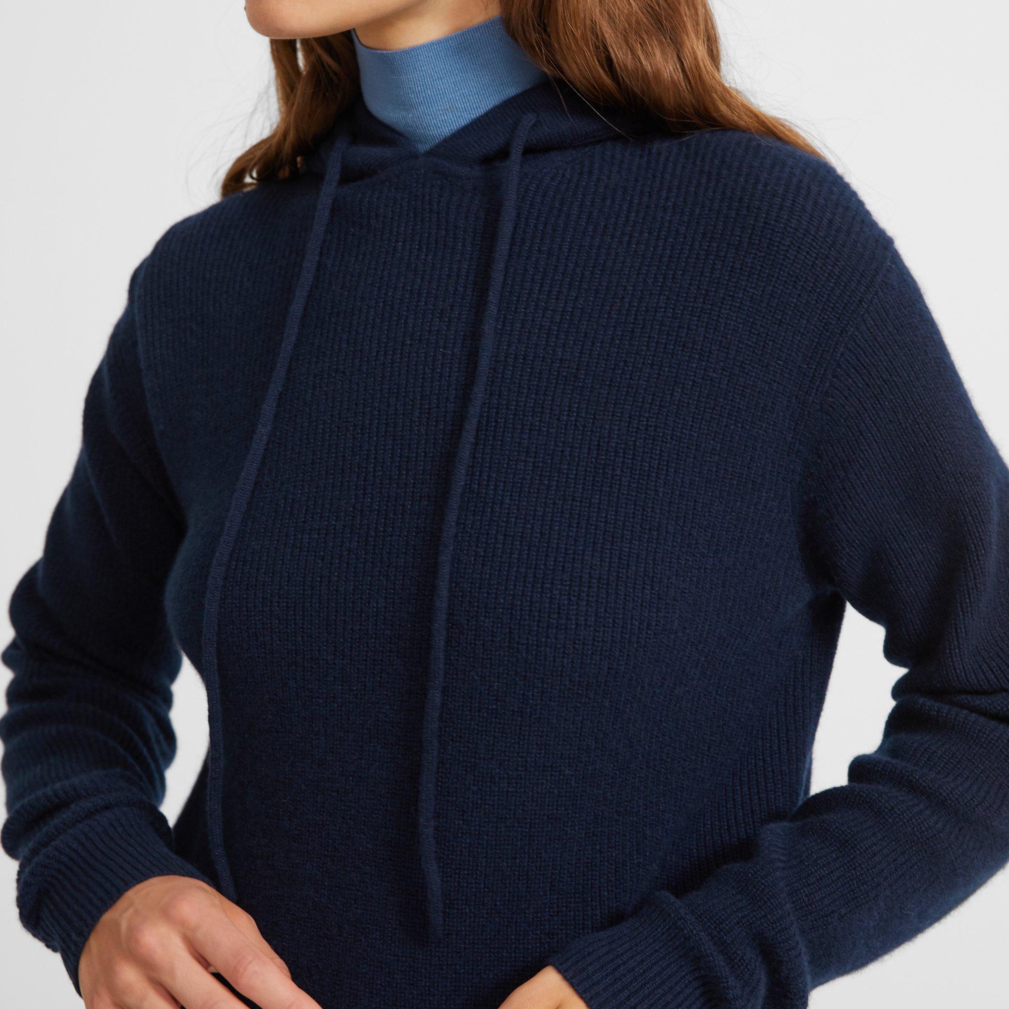 Hoodie in Ribbed Cashmere