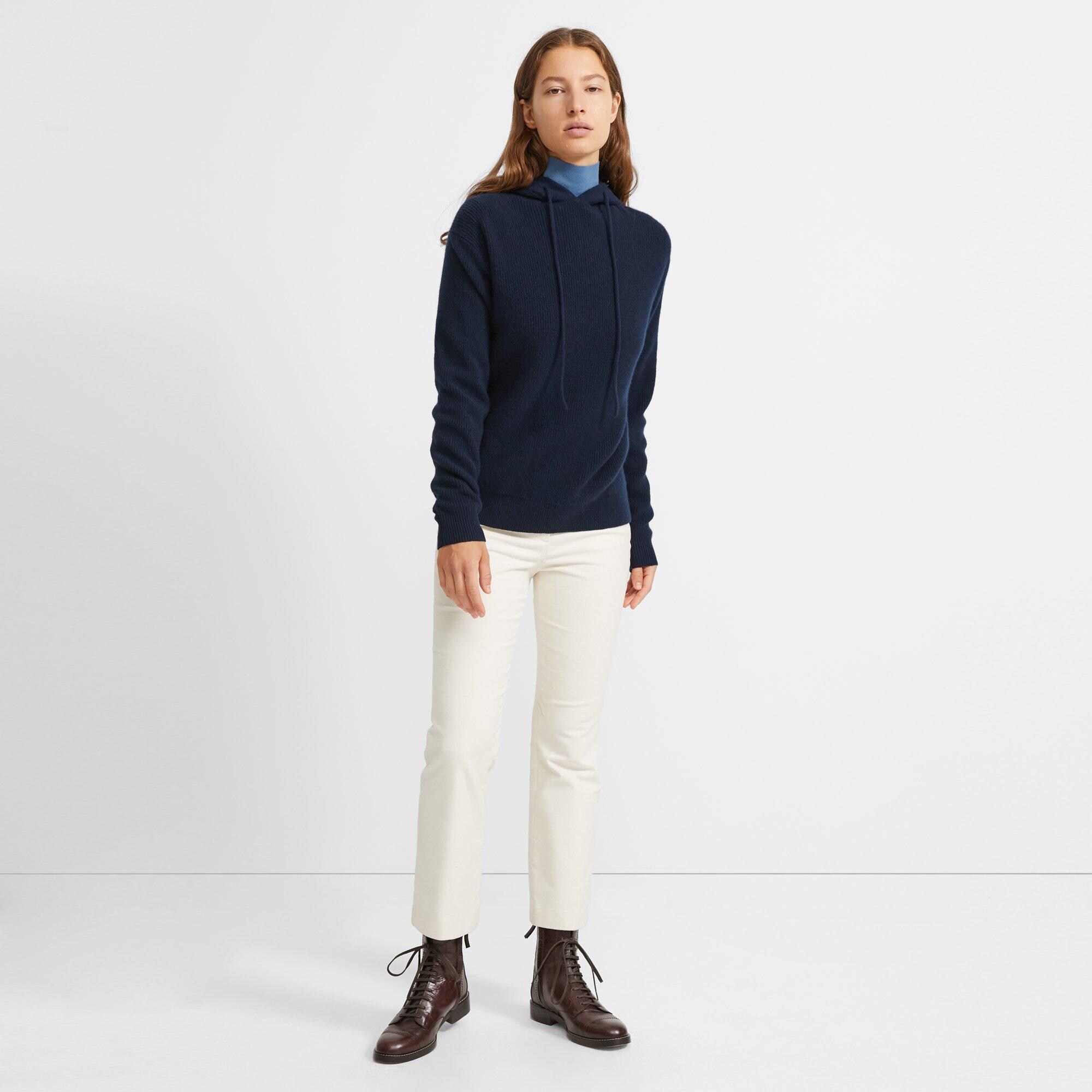 Hoodie in Ribbed Cashmere