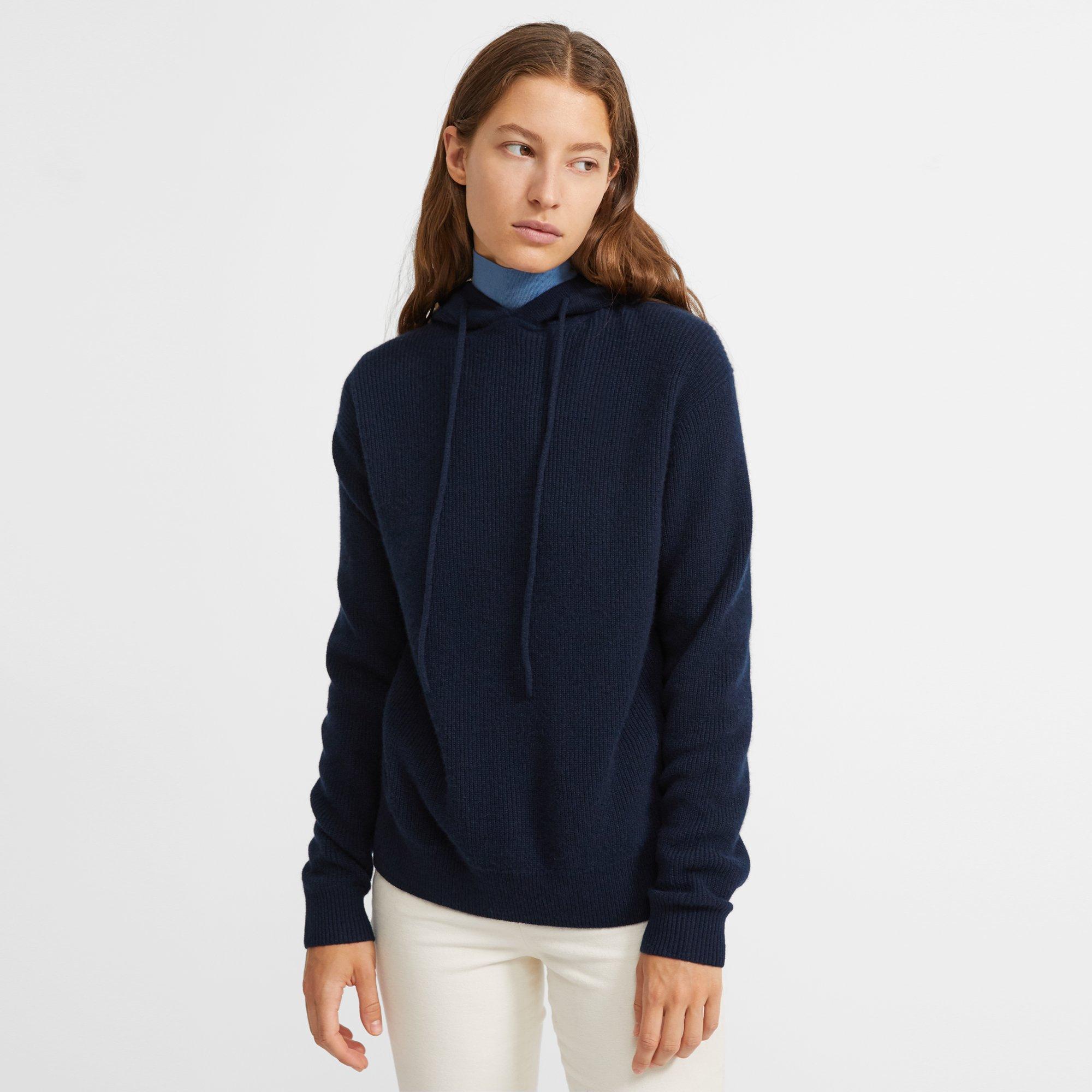 Hoodie in Ribbed Cashmere