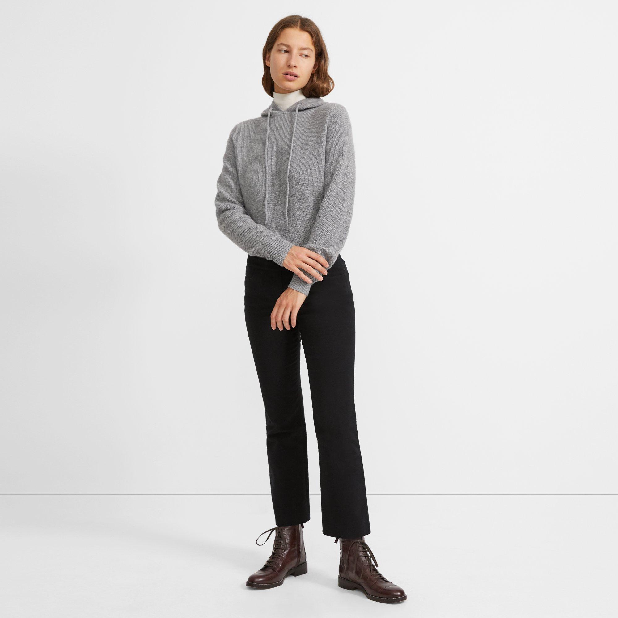 Hoodie in Ribbed Cashmere