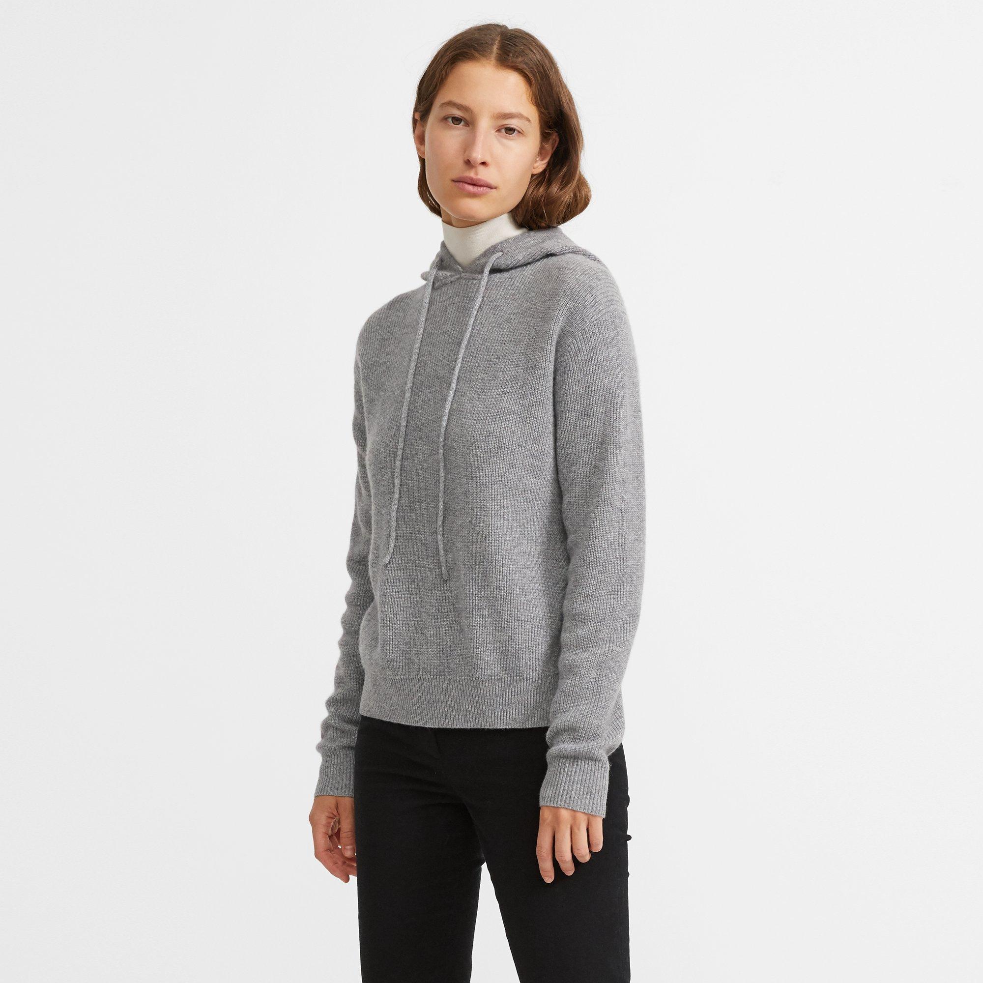 Hoodie in Ribbed Cashmere