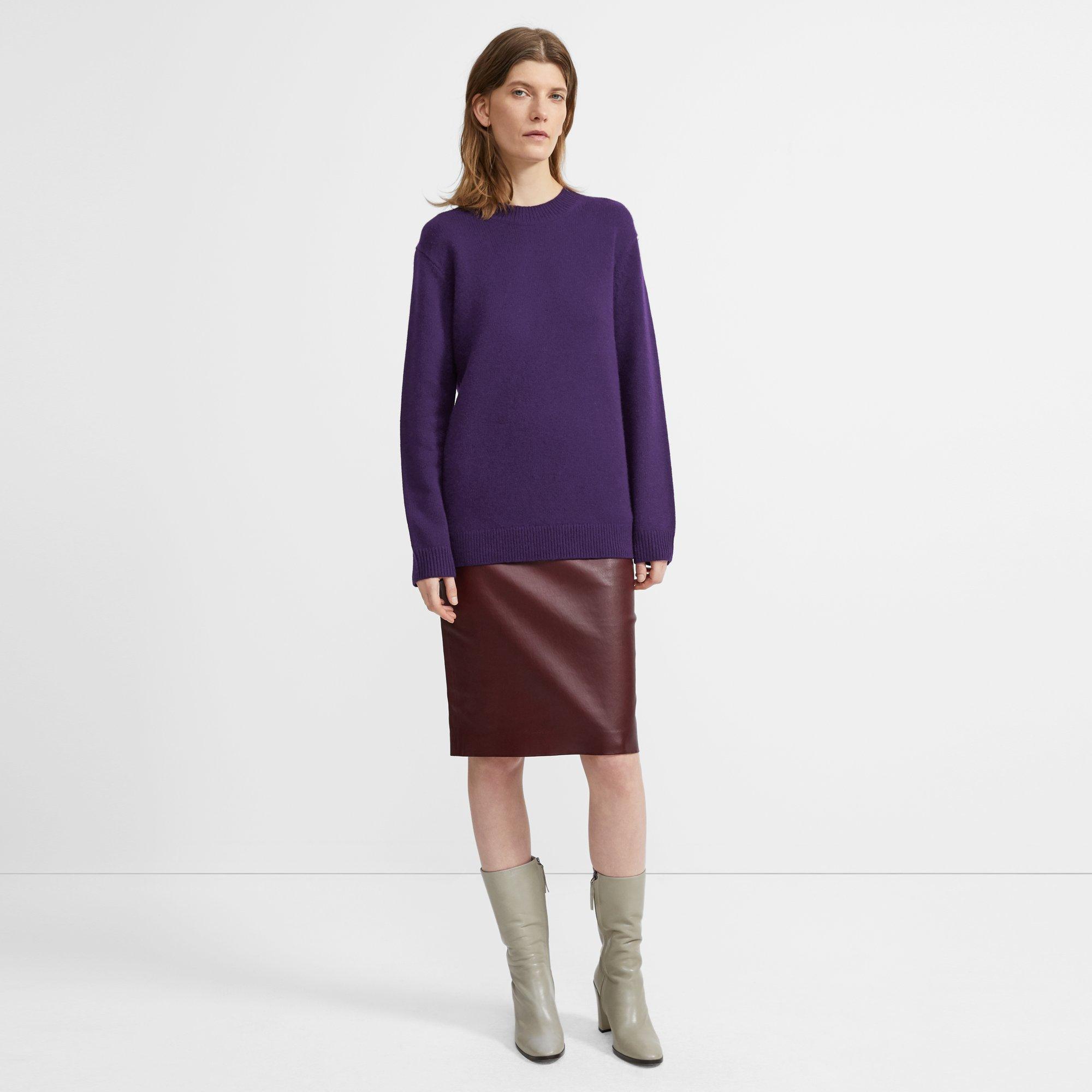 Relaxed Crewneck Sweater in Cashmere