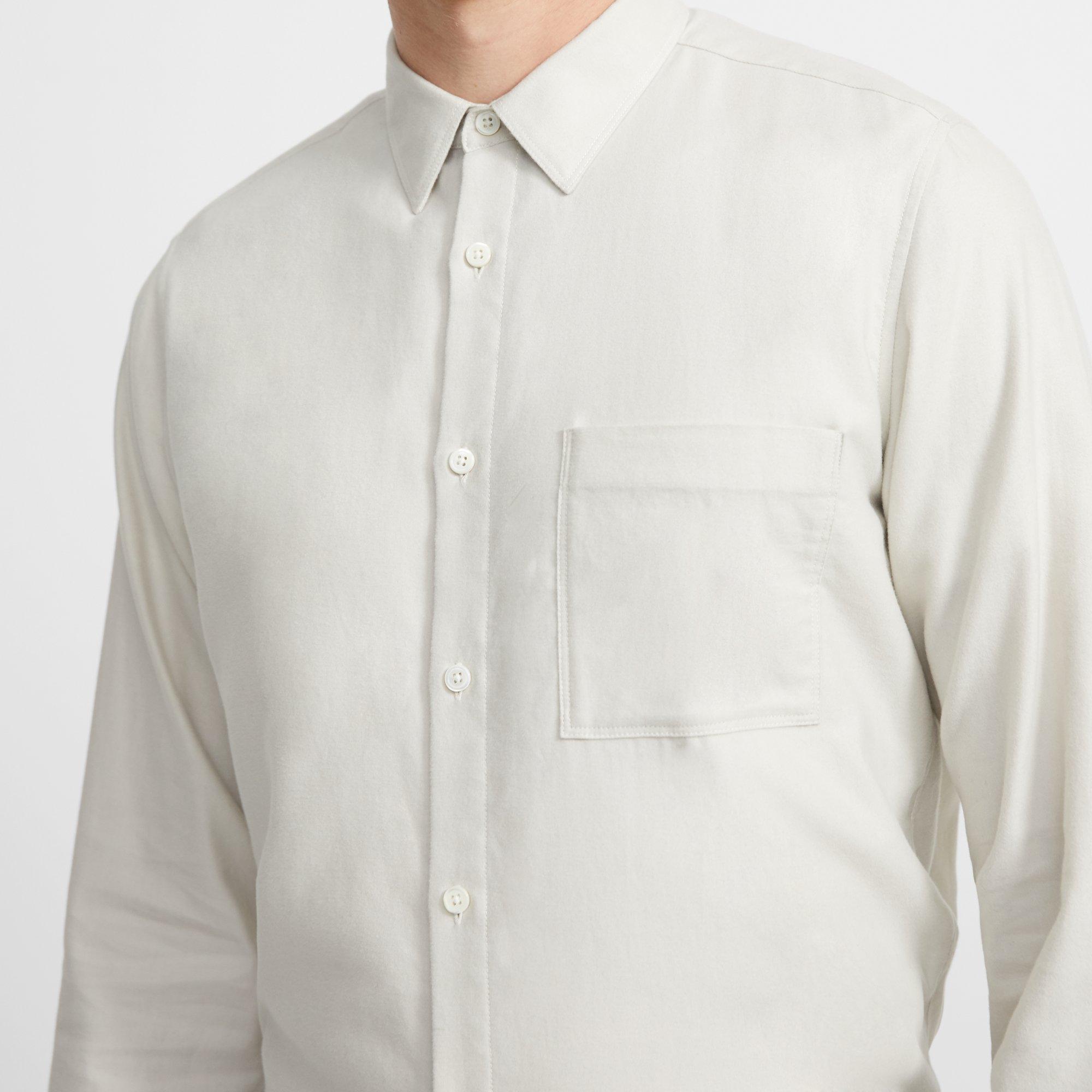 Standard-Fit Shirt in Cotton Sateen