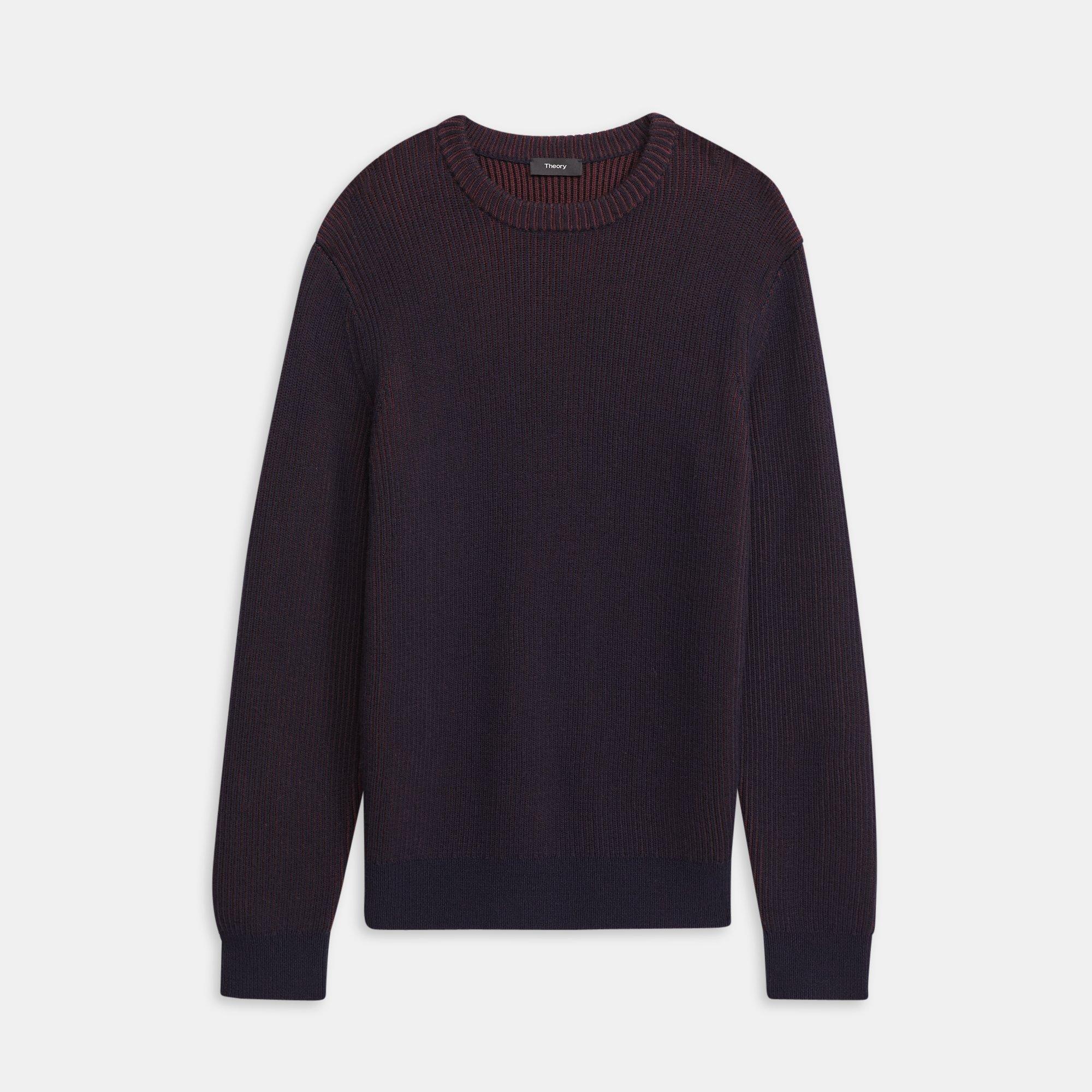 Merino Ribbed Crewneck Sweater