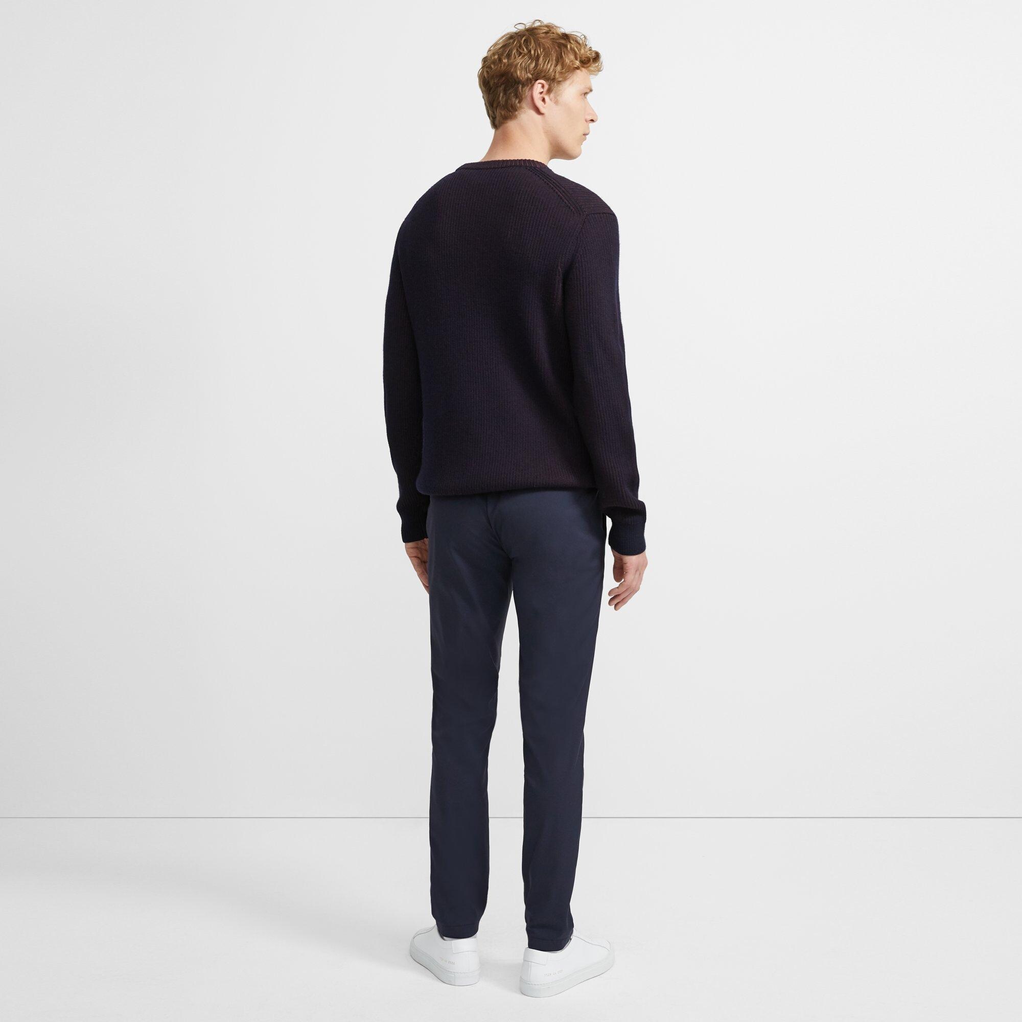 Merino Ribbed Crewneck Sweater