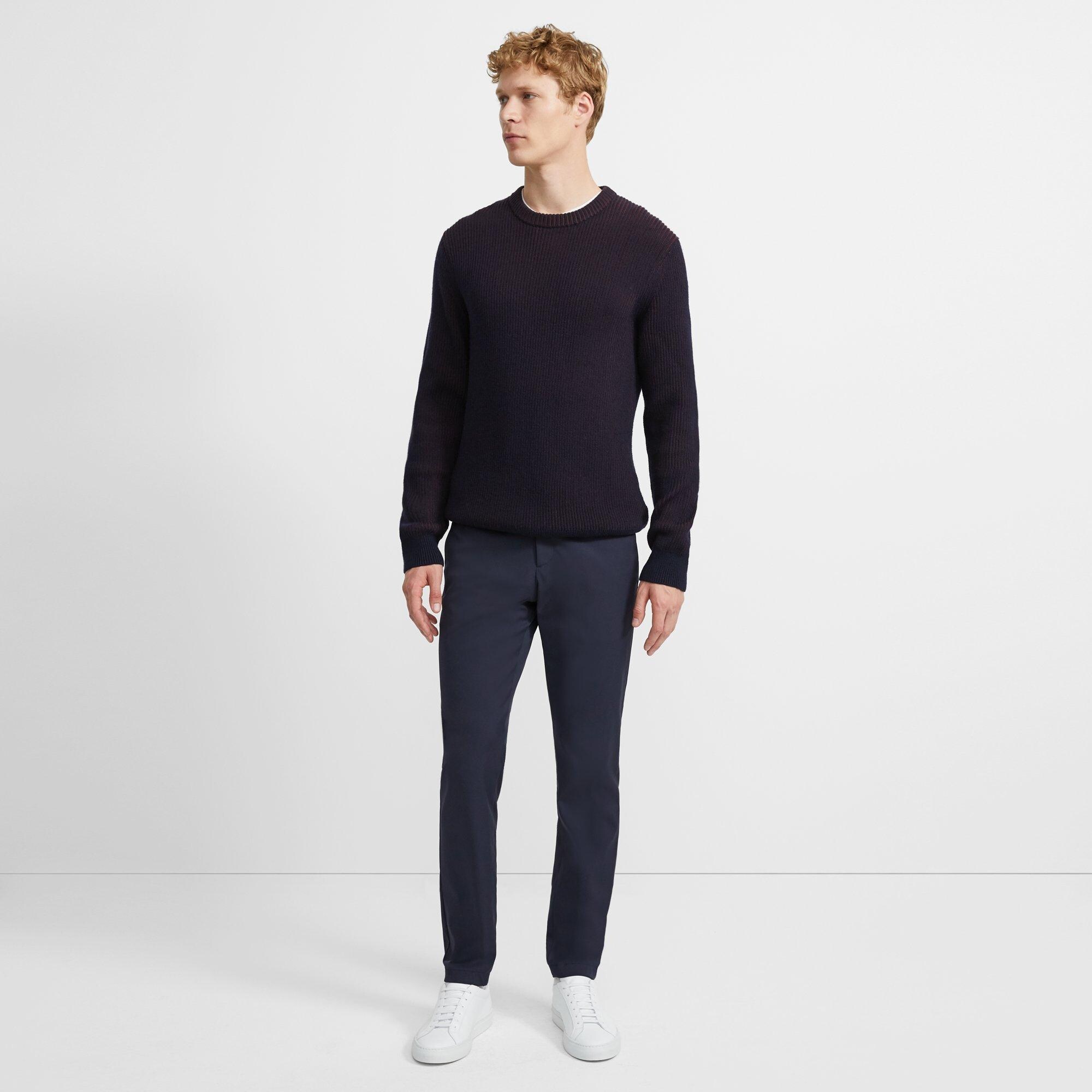 Merino Ribbed Crewneck Sweater