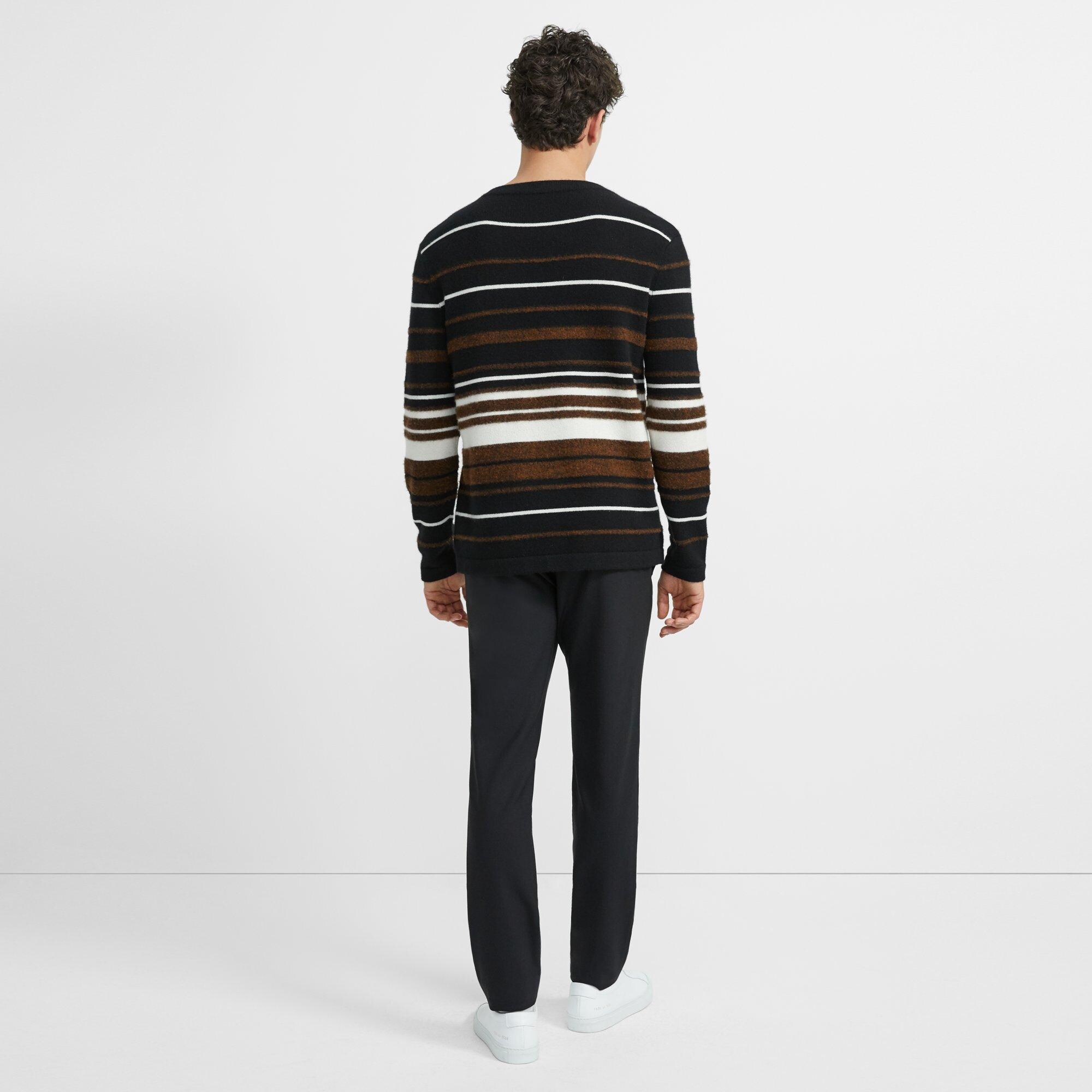 Crewneck Sweater in Striped Cashmere