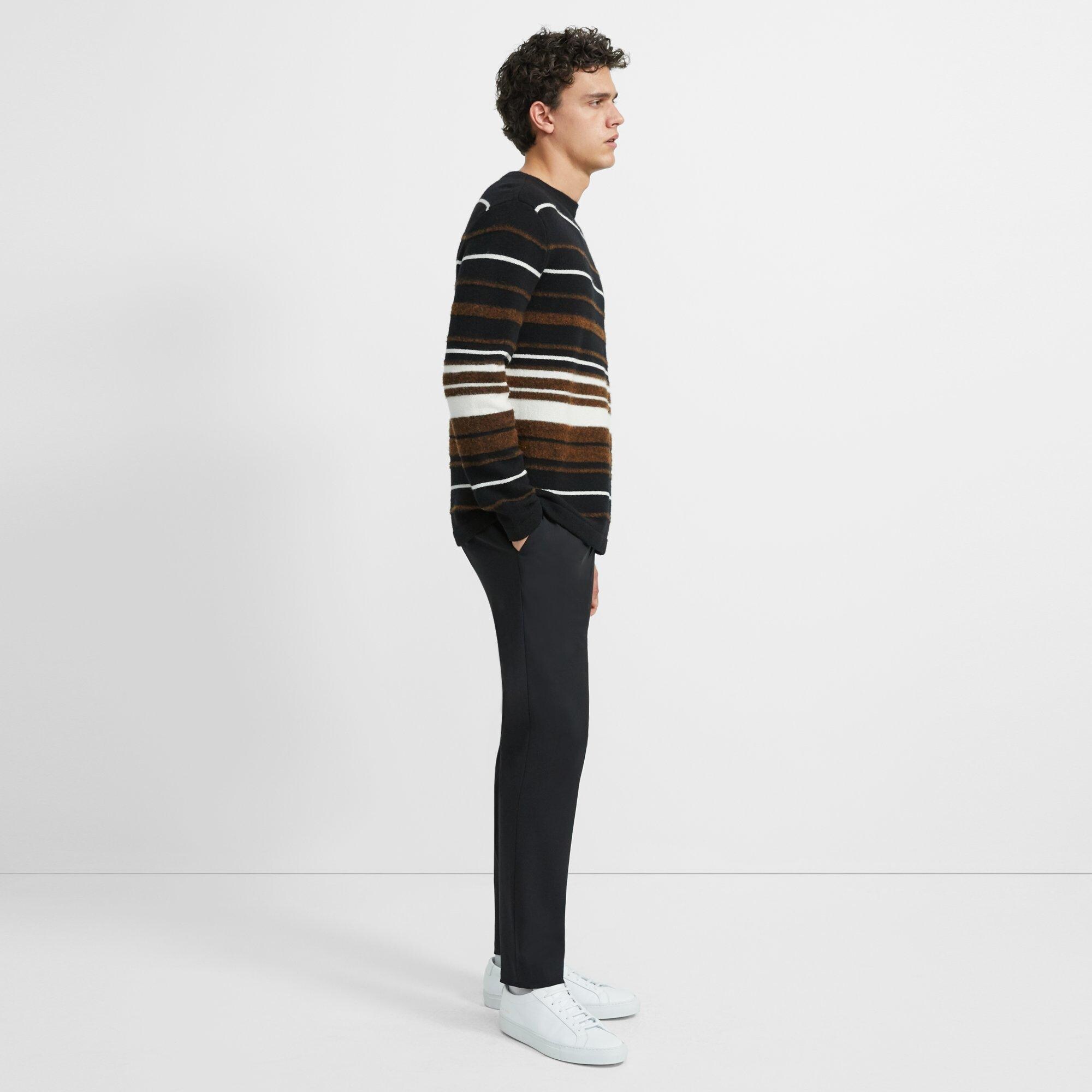 Crewneck Sweater in Striped Cashmere