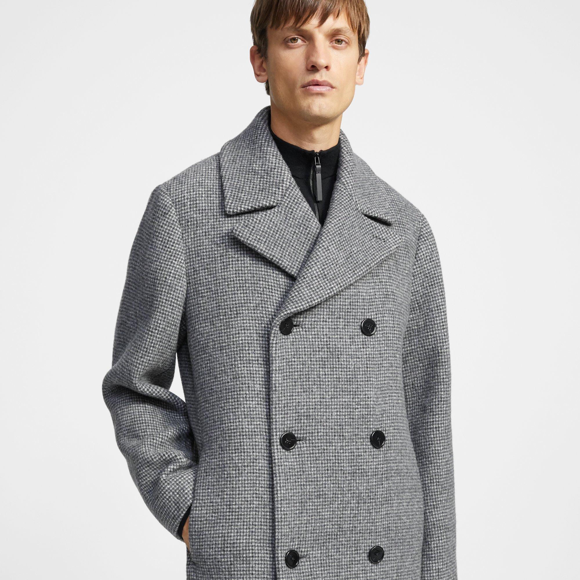 Double-Breasted Coat in Wool-Cashmere