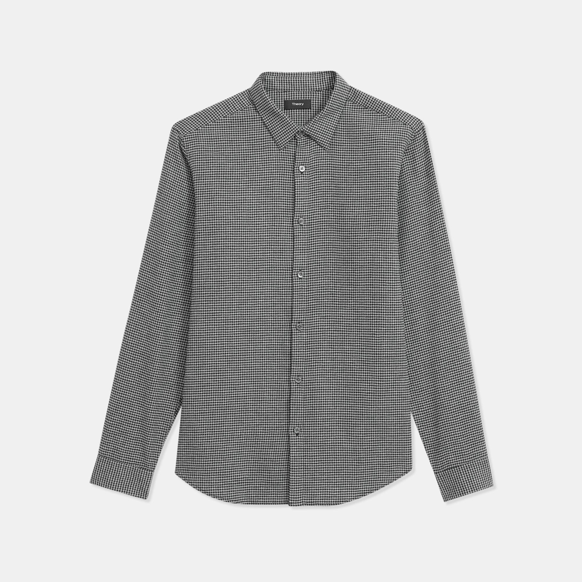Irving Shirt in Houndstooth Cotton Flannel