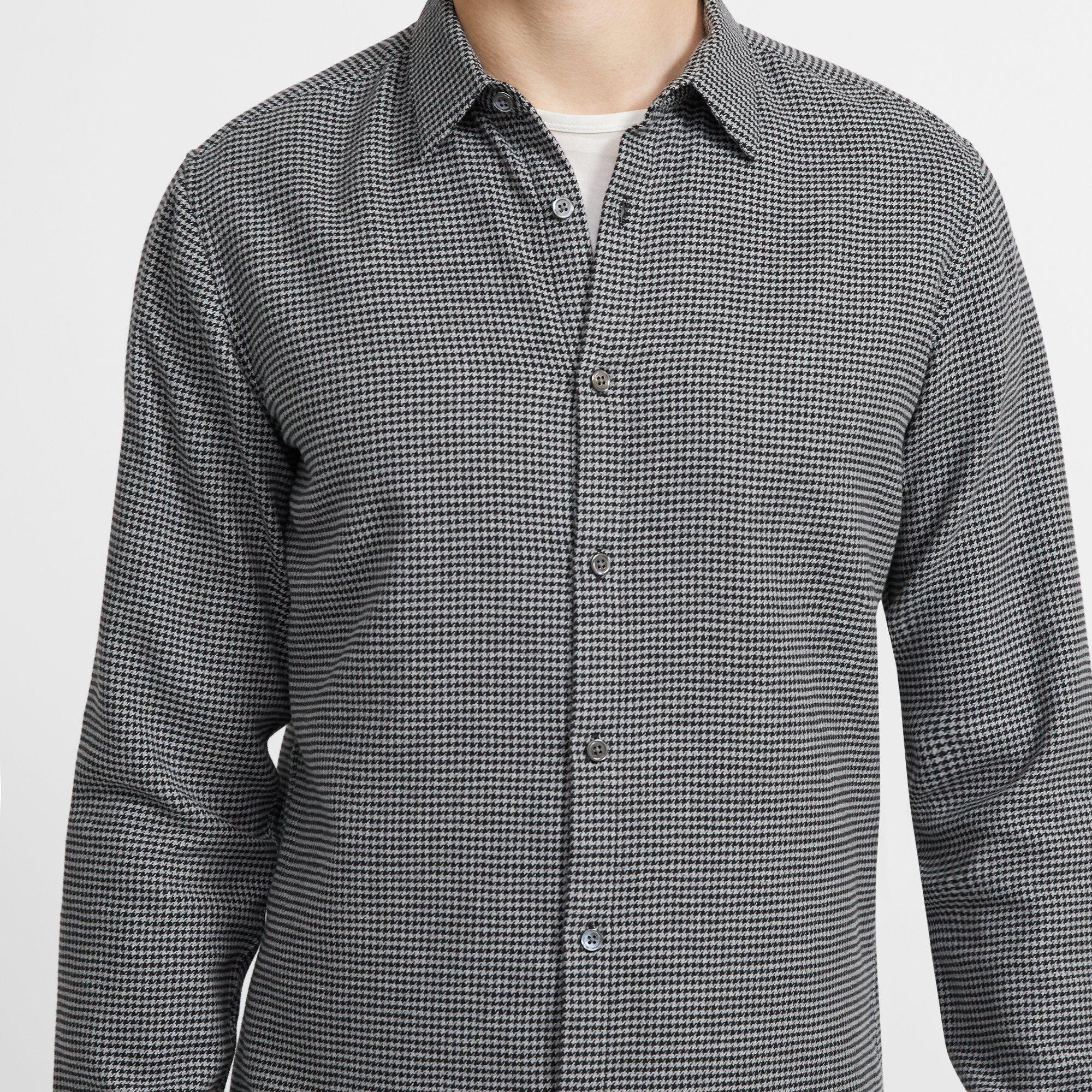 Irving Shirt in Houndstooth Cotton Flannel