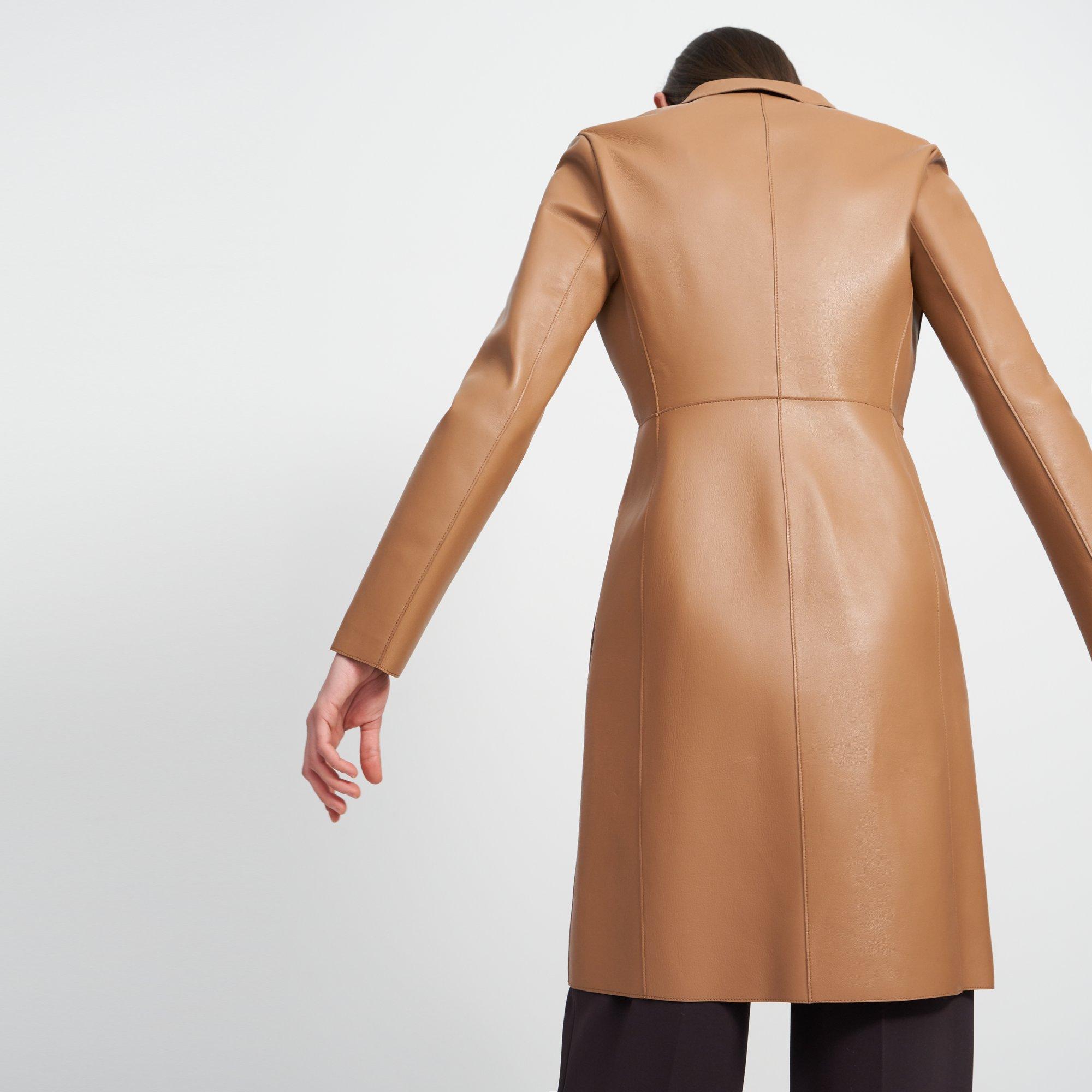 Zip Coat in Bonded Leather