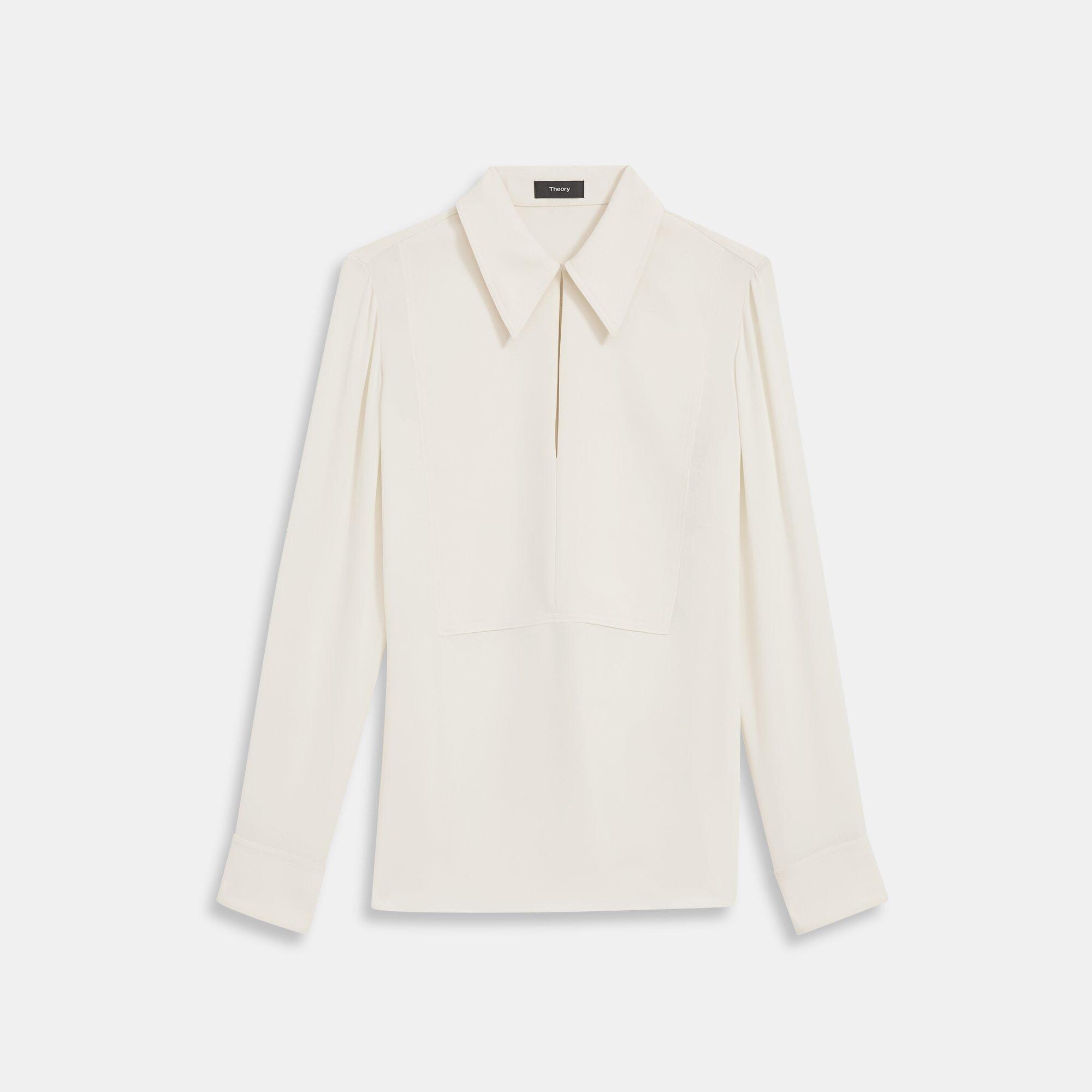Yoke Popover Shirt in Silk