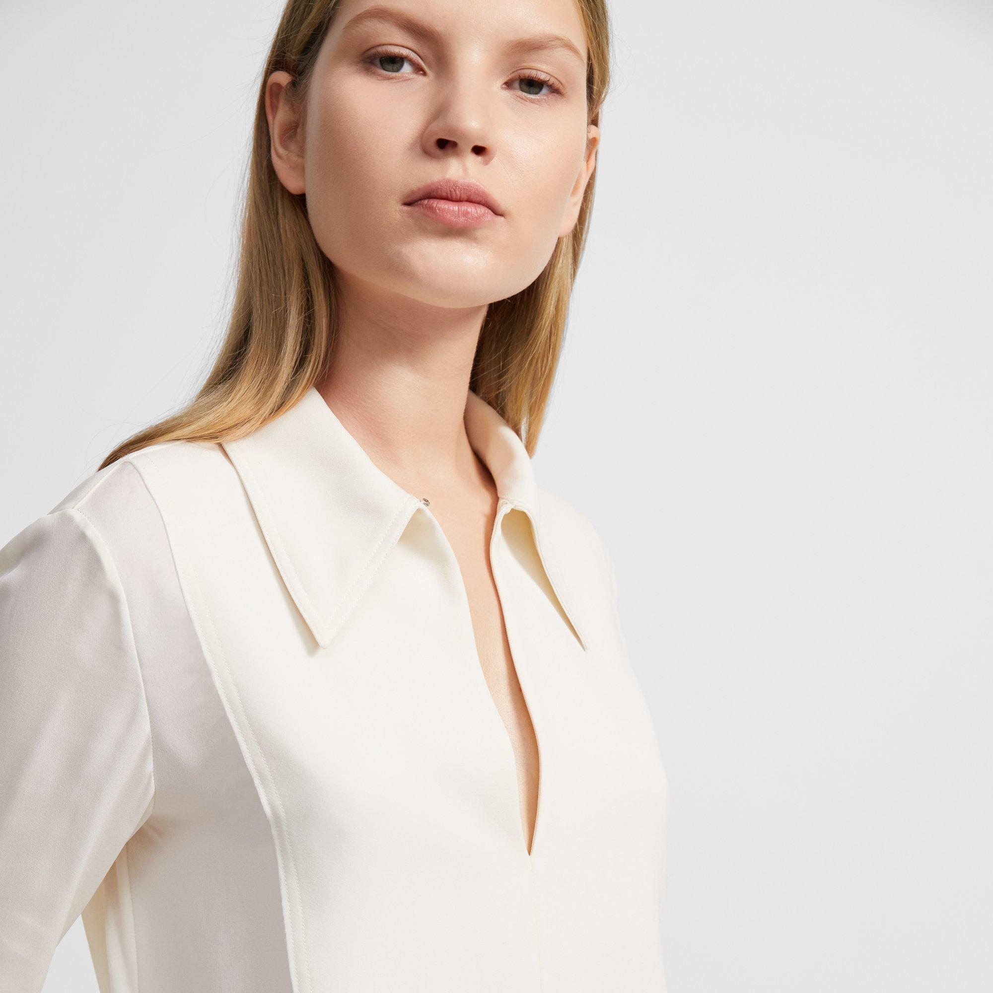 Yoke Popover Shirt in Silk