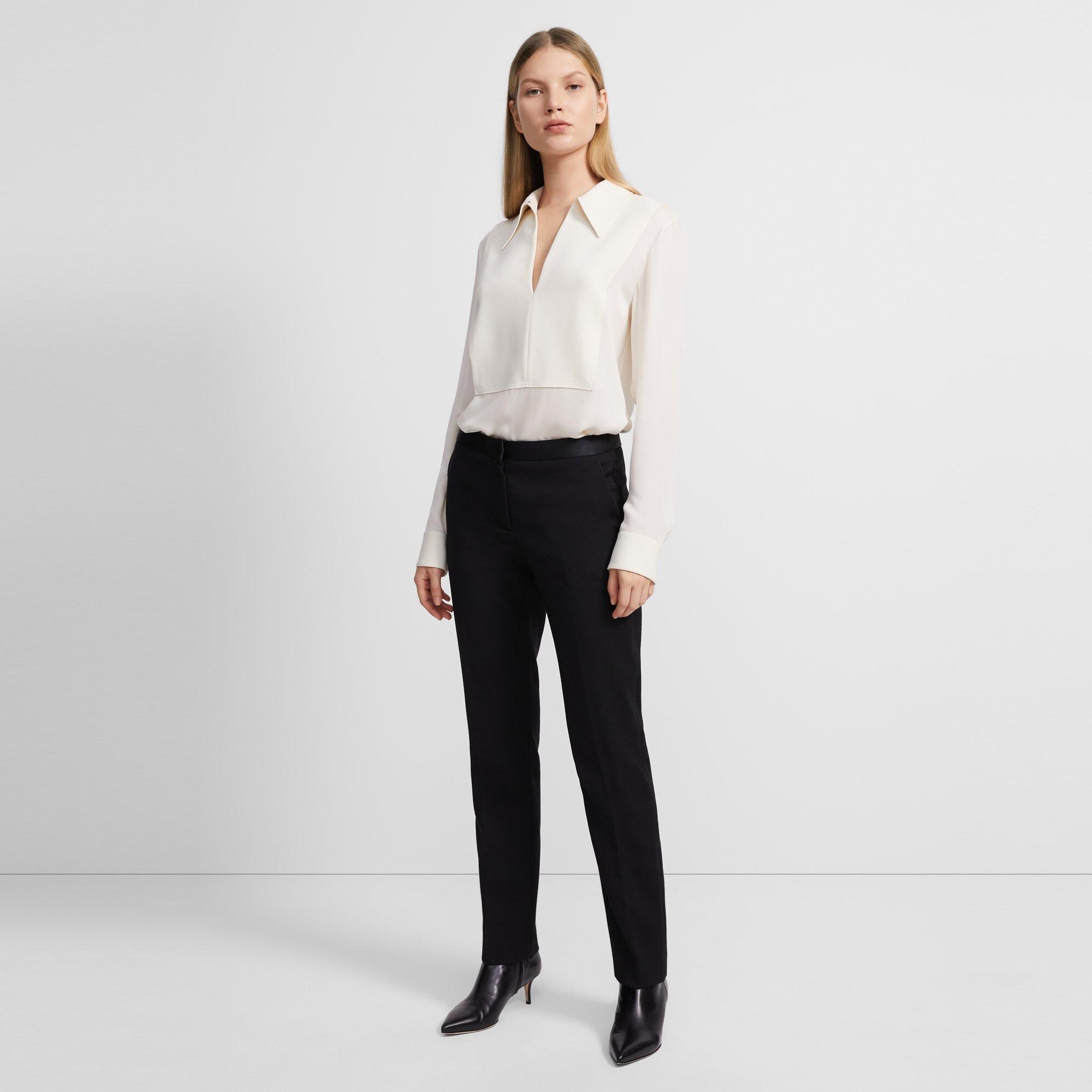 Yoke Popover Shirt in Silk
