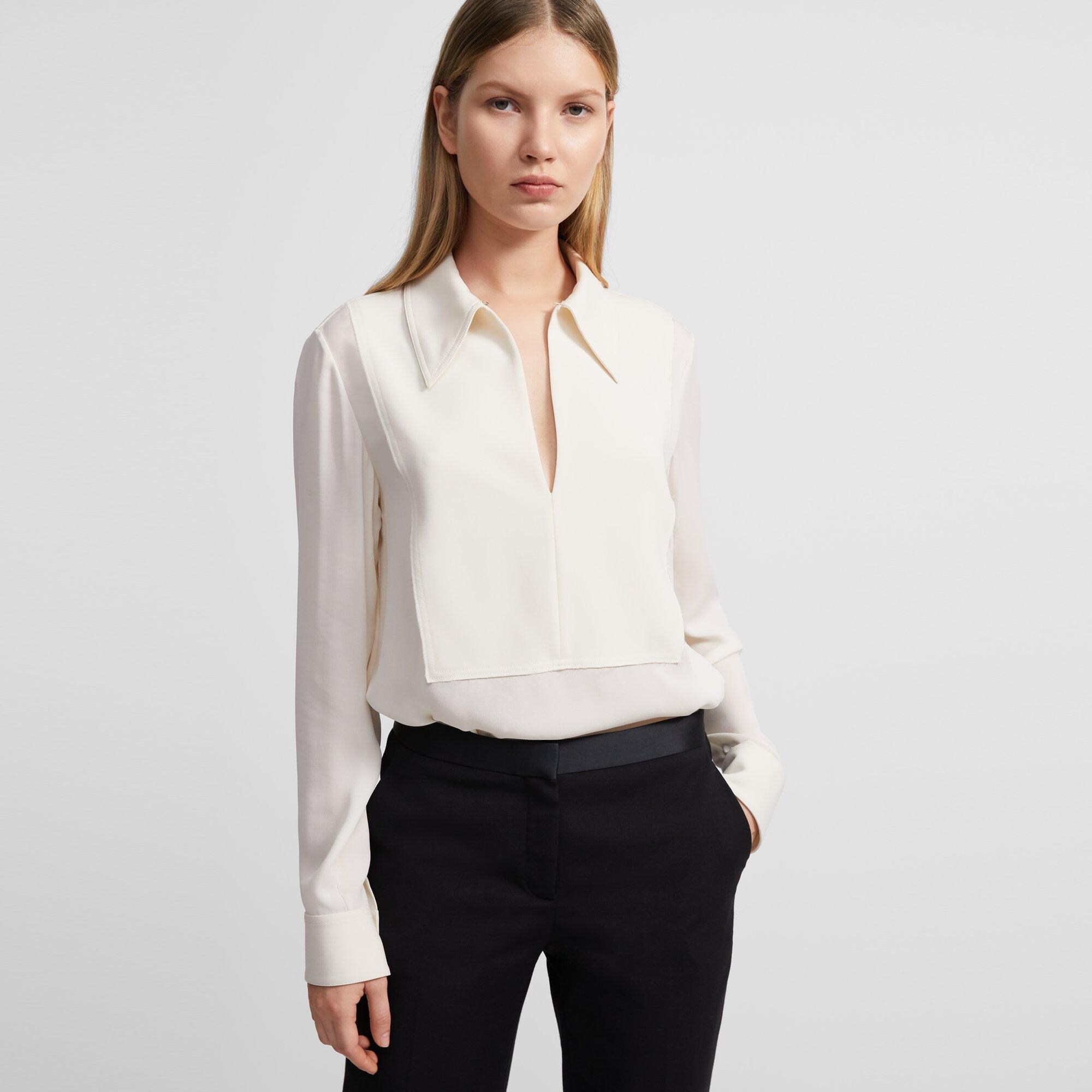 Yoke Popover Shirt in Silk