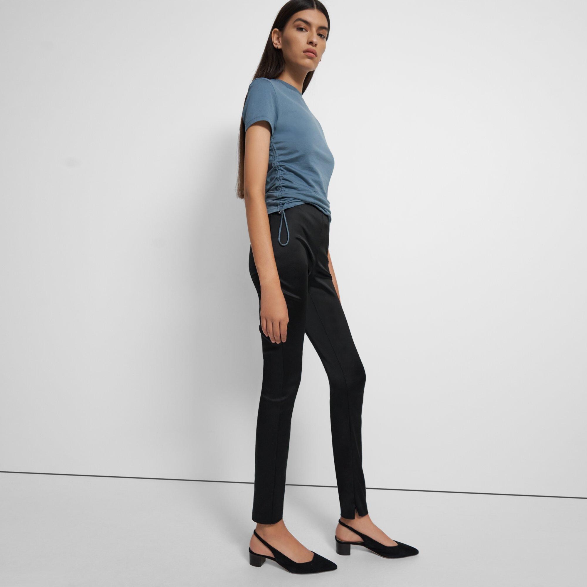 Stretch Satin Skinny Legging | Theory Outlet