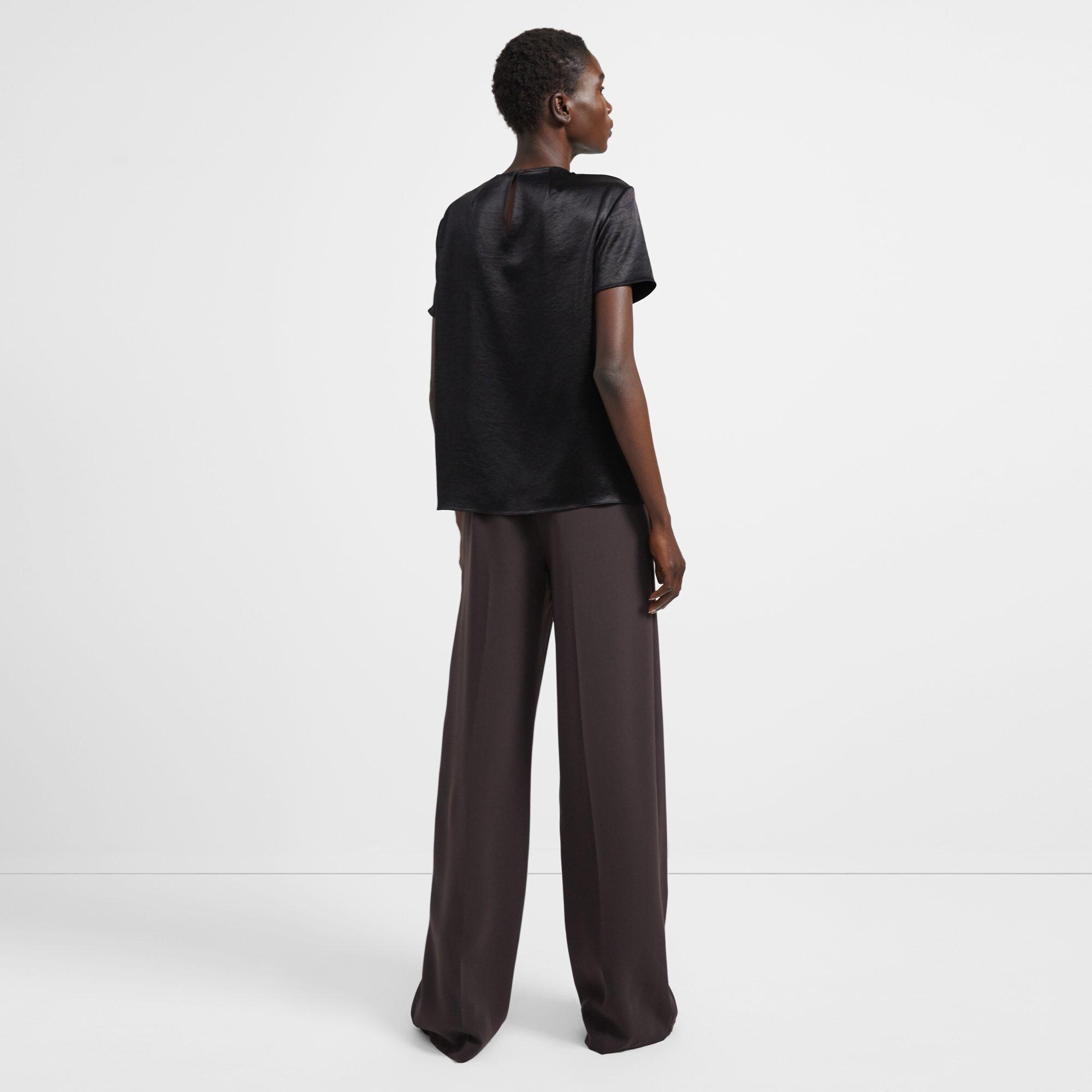 Woven Tee in Double Sateen