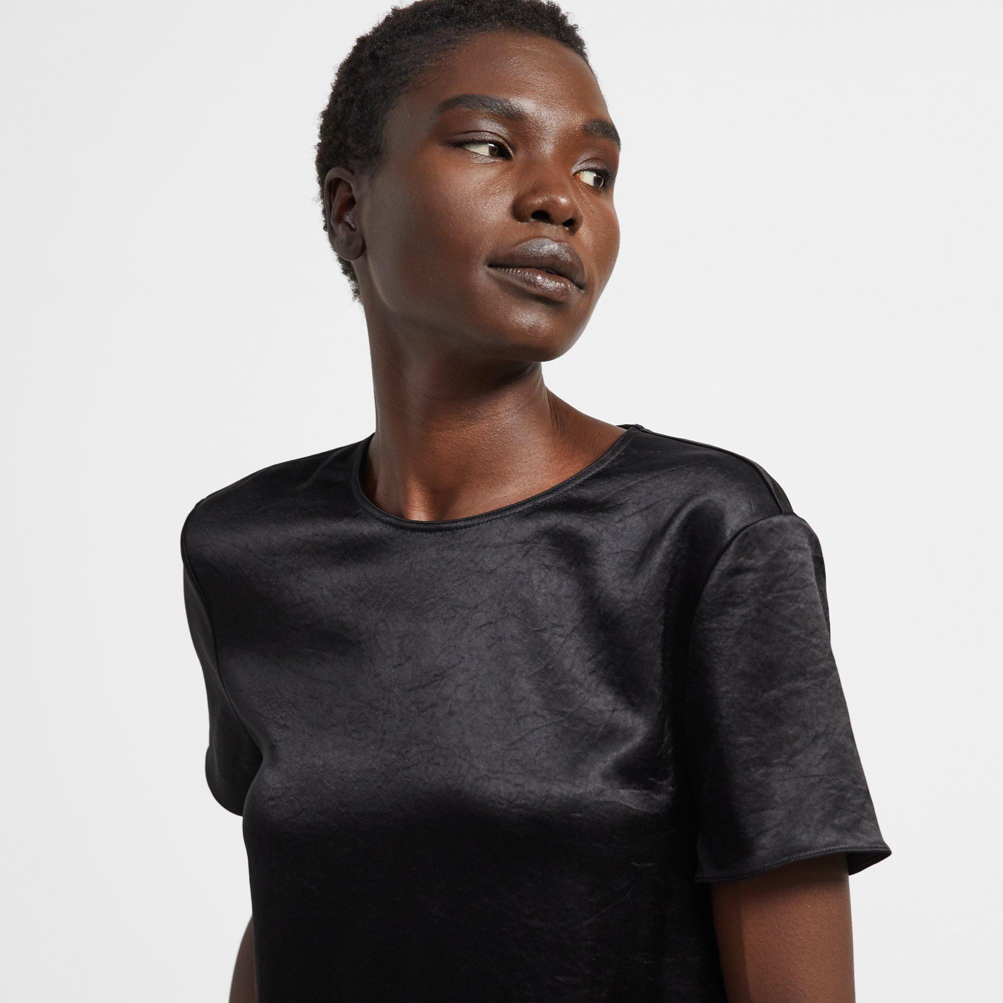 Woven Tee in Double Sateen