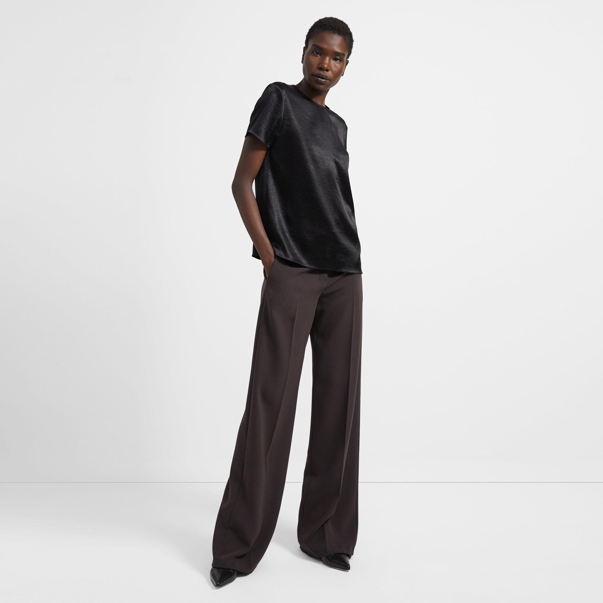 Woven Tee in Double Sateen