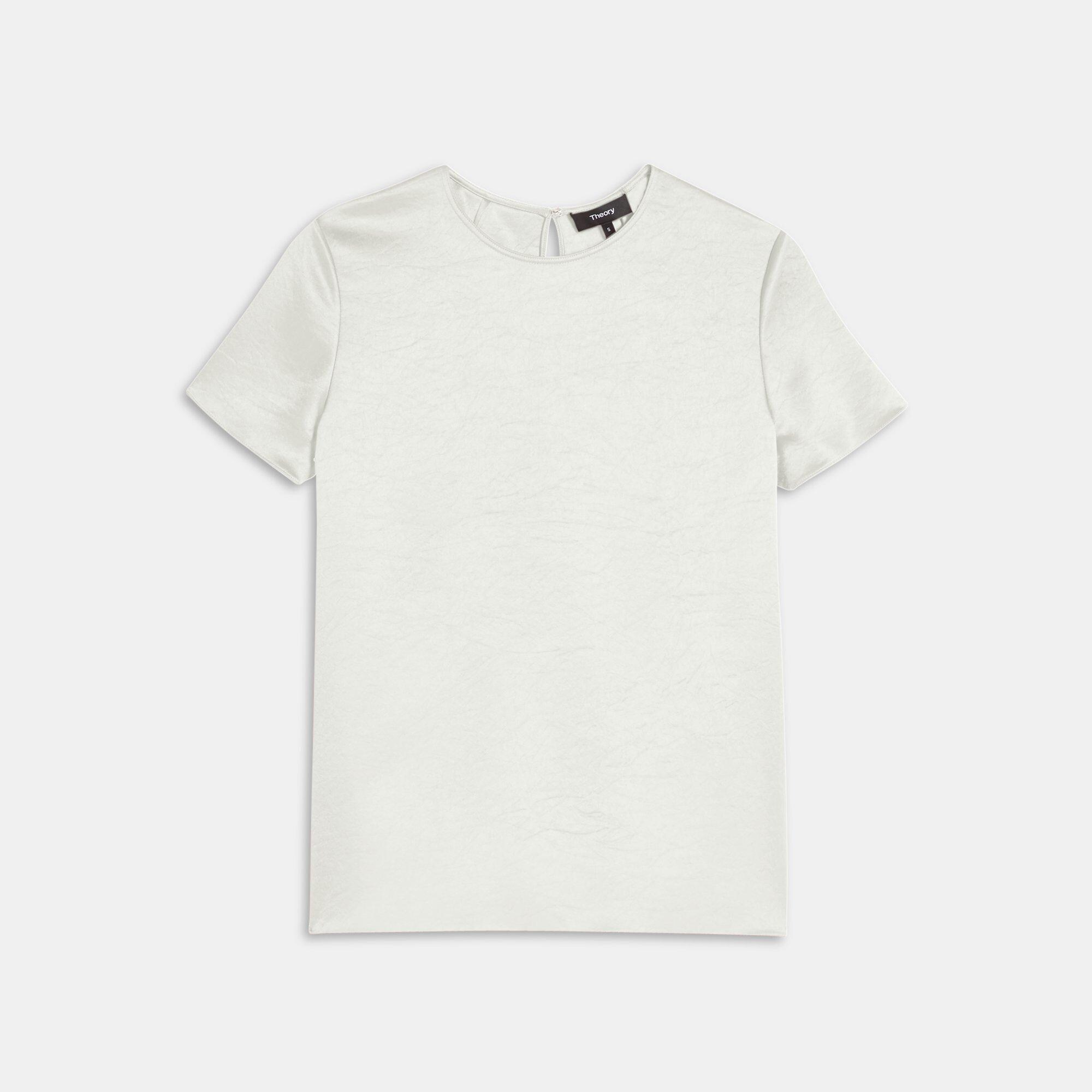Woven Tee in Double Sateen