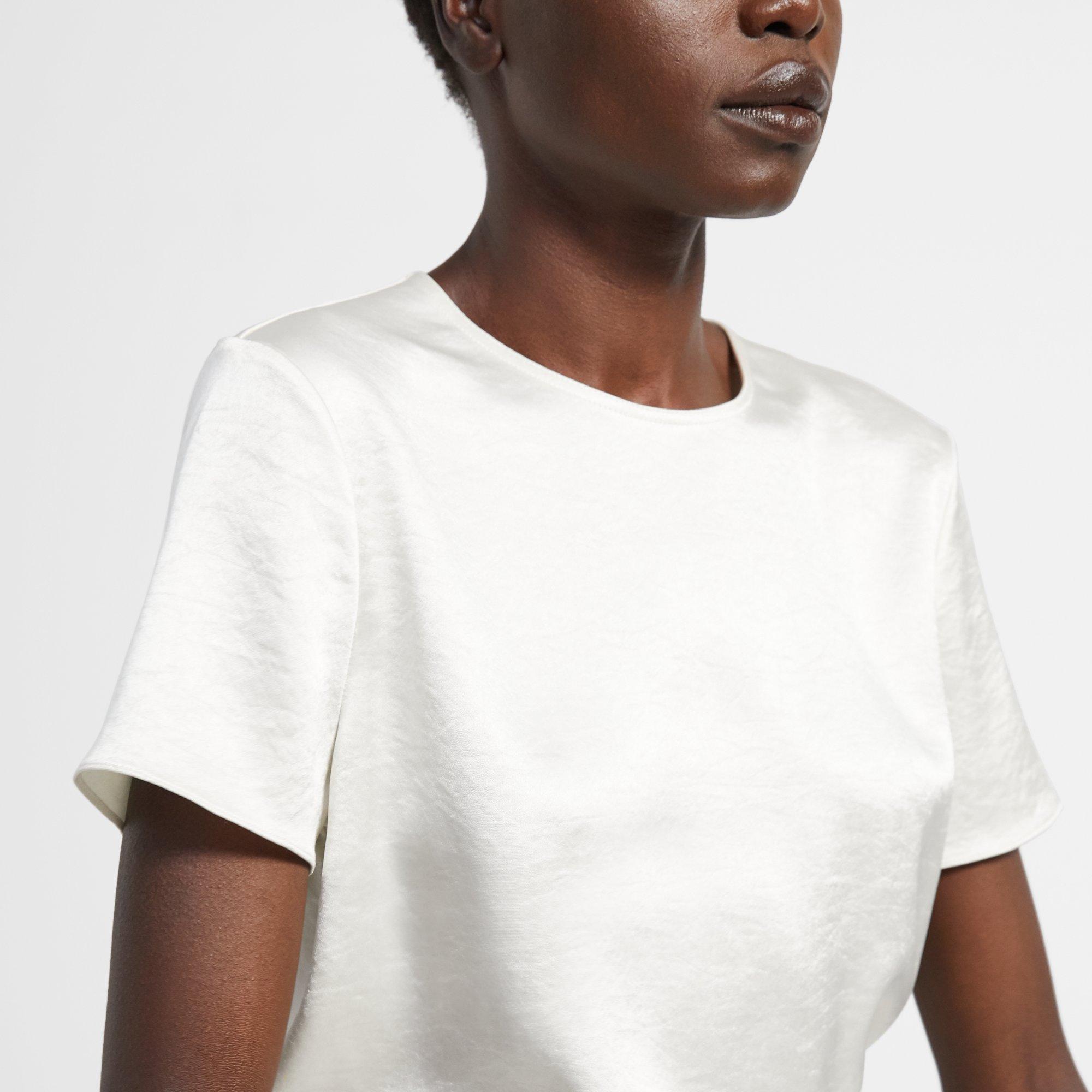 Woven Tee in Double Sateen